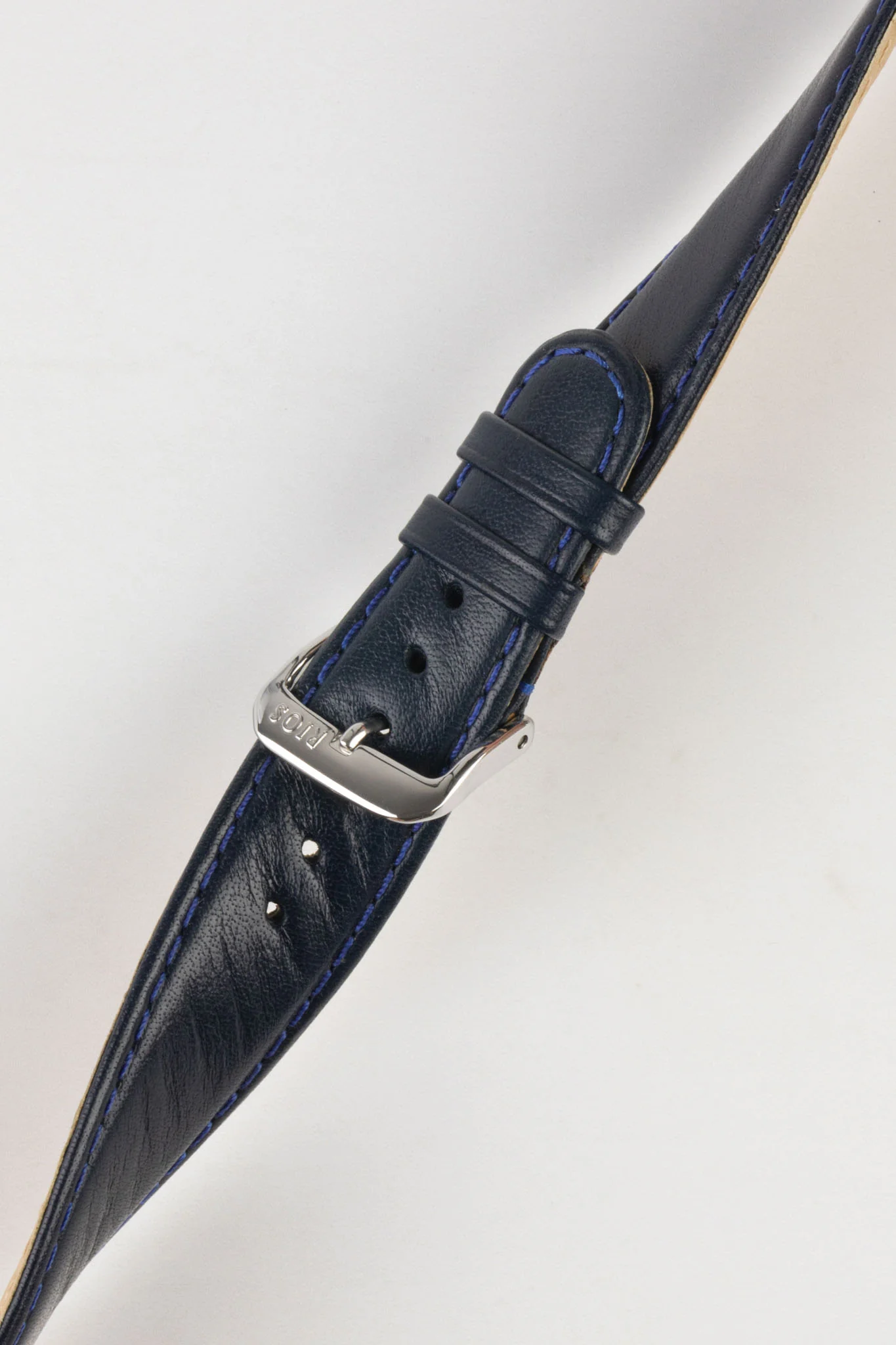 RIOS1931 ARIZONA Genuine Saddle Leather Hook-On Watch Strap in OCEAN BLUE - Image 5