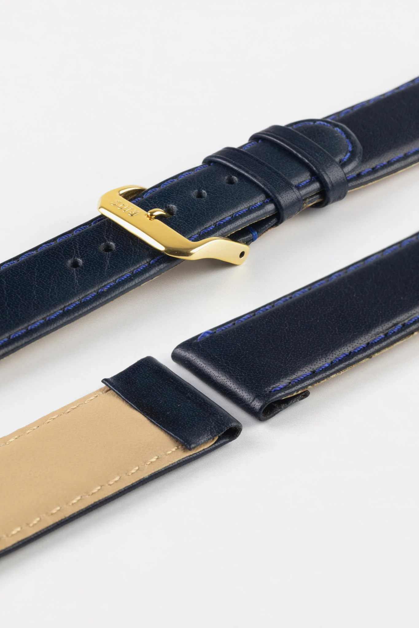 RIOS1931 ARIZONA Genuine Saddle Leather Hook-On Watch Strap in OCEAN BLUE - Image 8