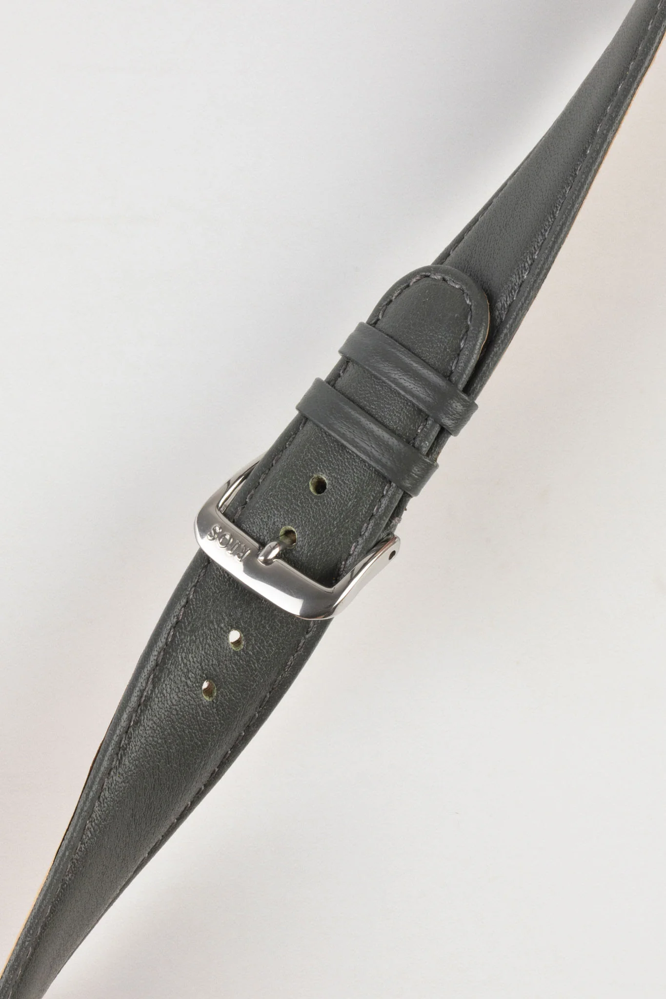 RIOS1931 ARIZONA Genuine Saddle Leather Hook-On Watch Strap in STONE GREY - Image 3