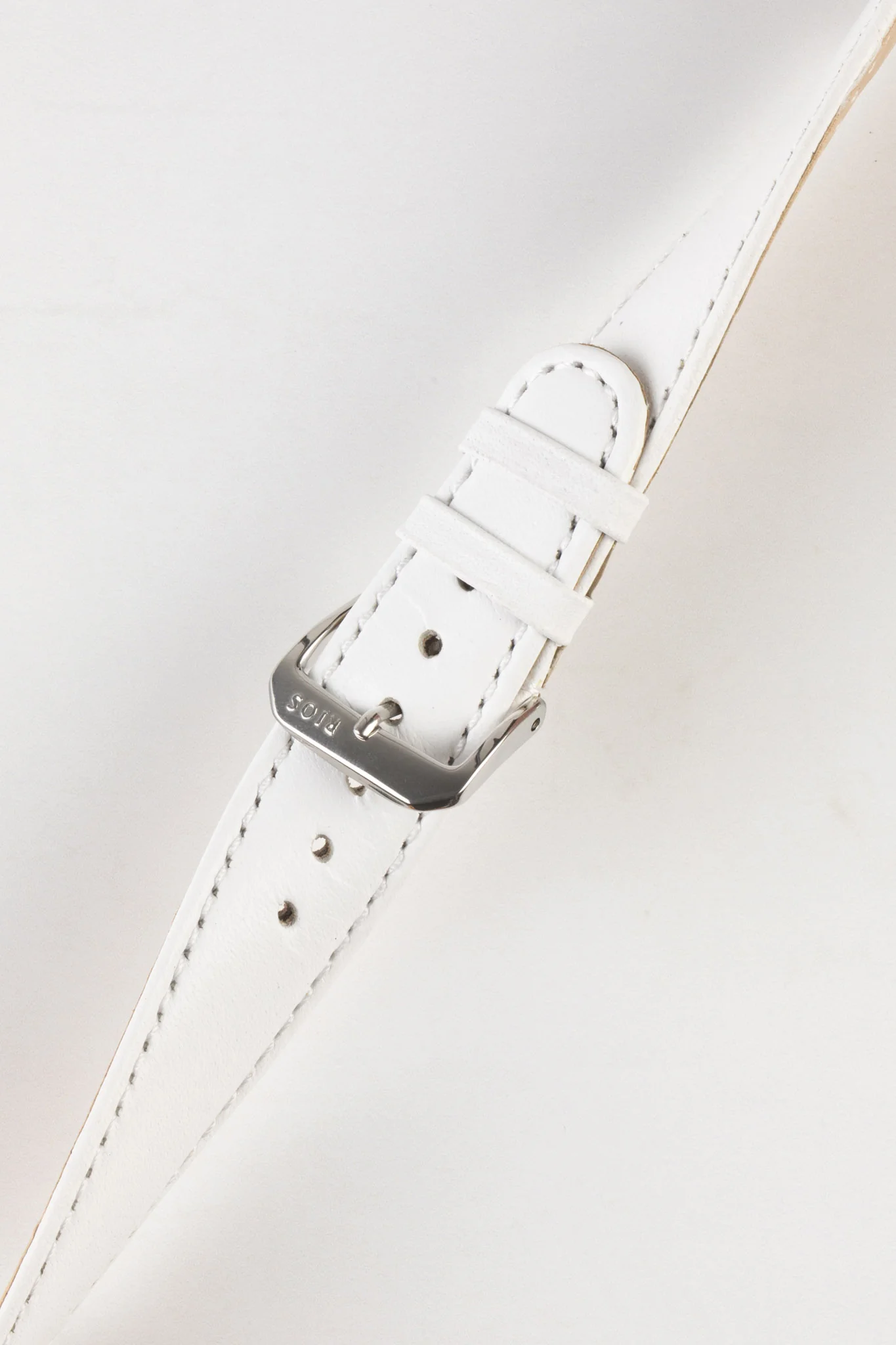 RIOS1931 ARIZONA Genuine Saddle Leather Hook-On Watch Strap in WHITE - Image 3