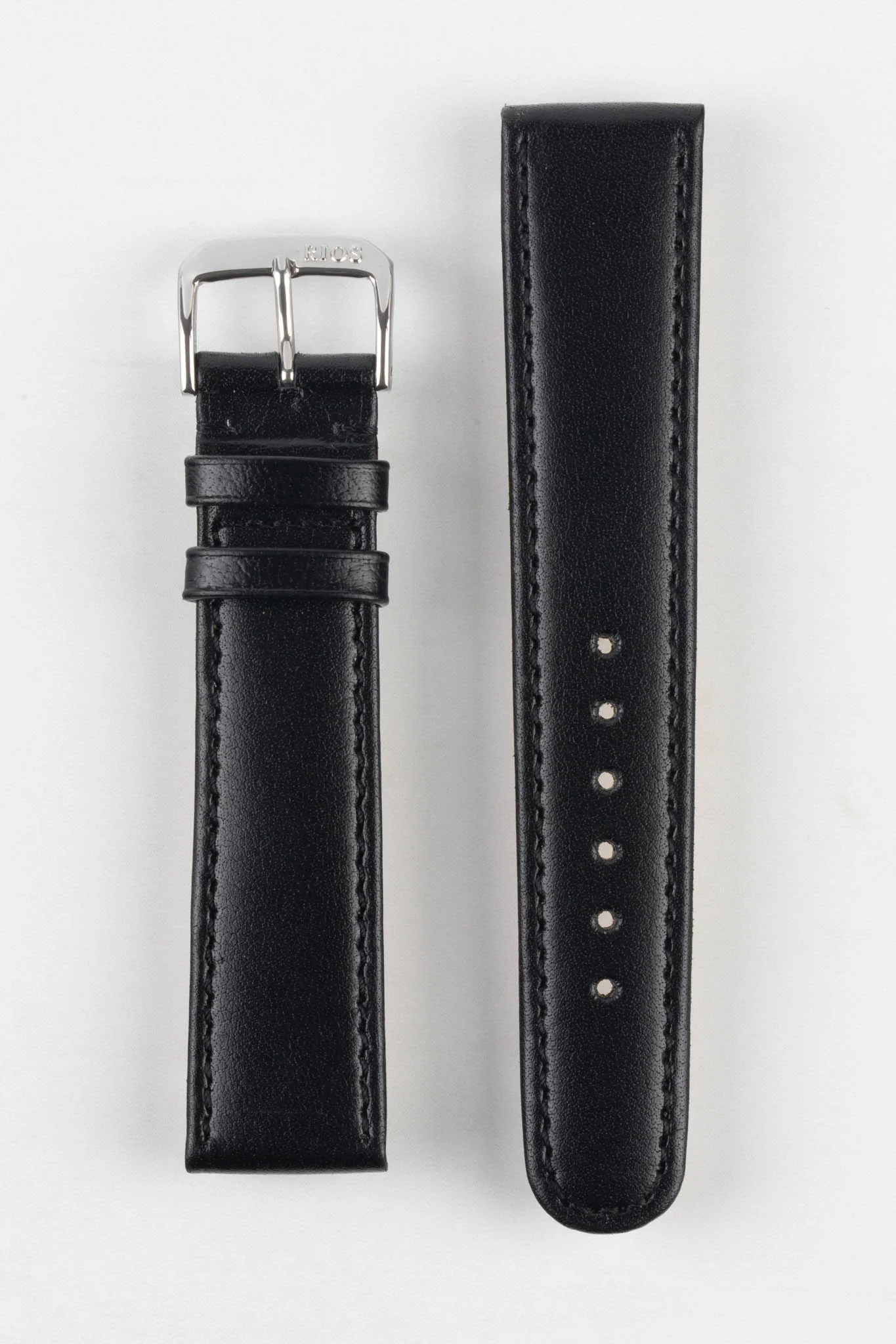 RIOS1931 ARIZONA Genuine Saddle Leather Watch Strap in BLACK - Image 10