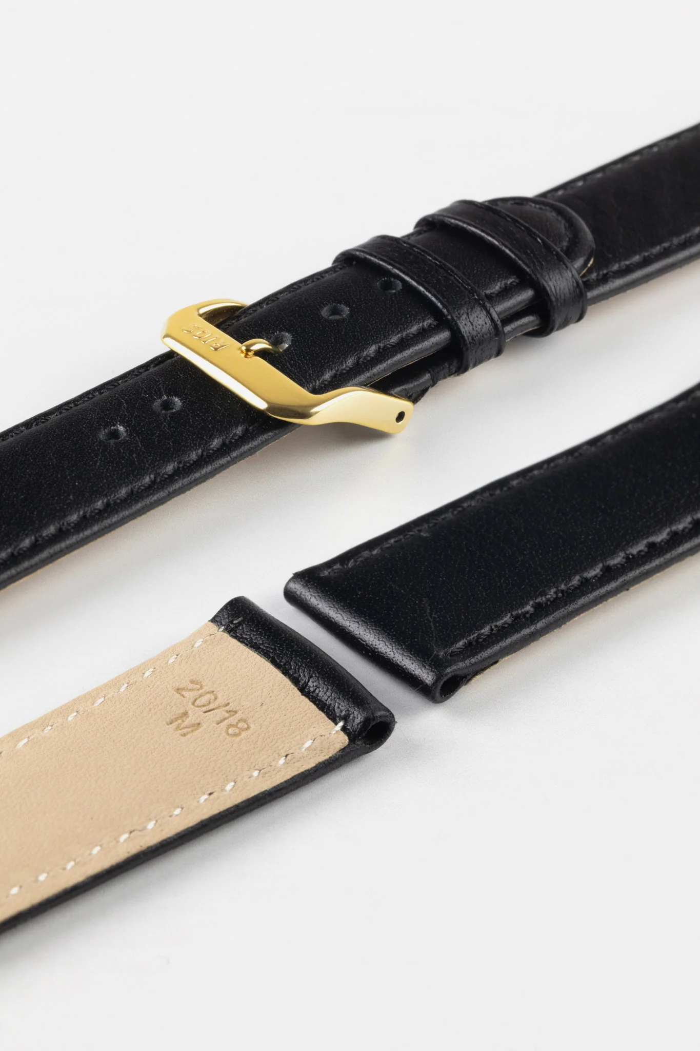 RIOS1931 ARIZONA Genuine Saddle Leather Watch Strap in BLACK - Image 8