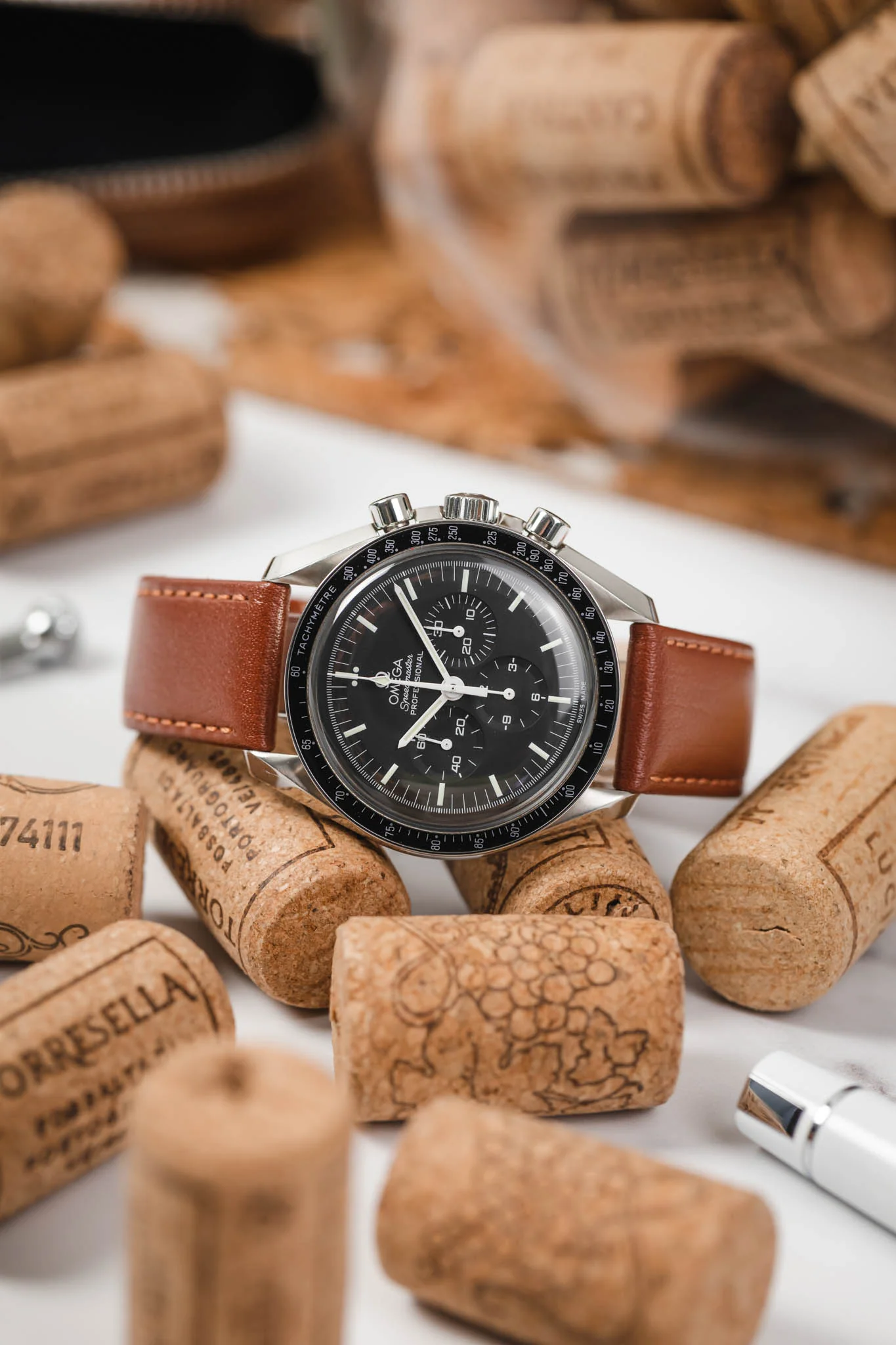 RIOS1931 ARIZONA Genuine Saddle Leather Watch Strap in COGNAC - Image 4