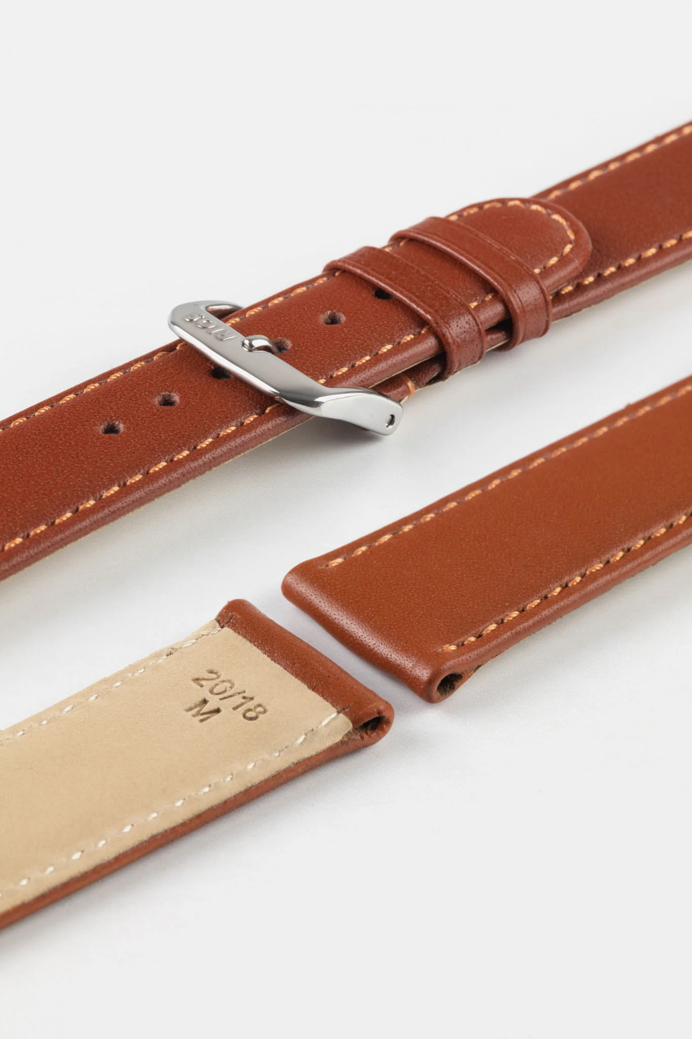 RIOS1931 ARIZONA Genuine Saddle Leather Watch Strap in COGNAC - Image 7