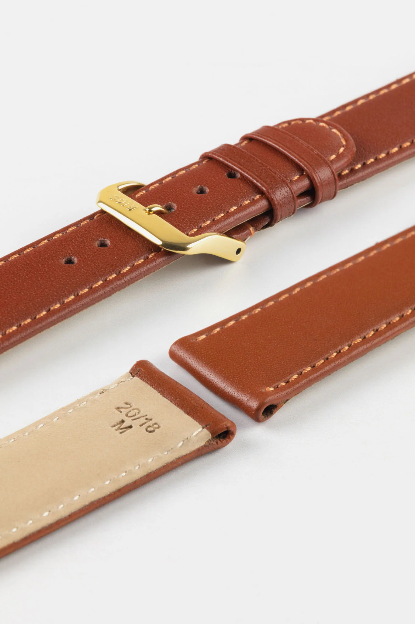 RIOS1931 ARIZONA Genuine Saddle Leather Watch Strap in COGNAC - Image 8