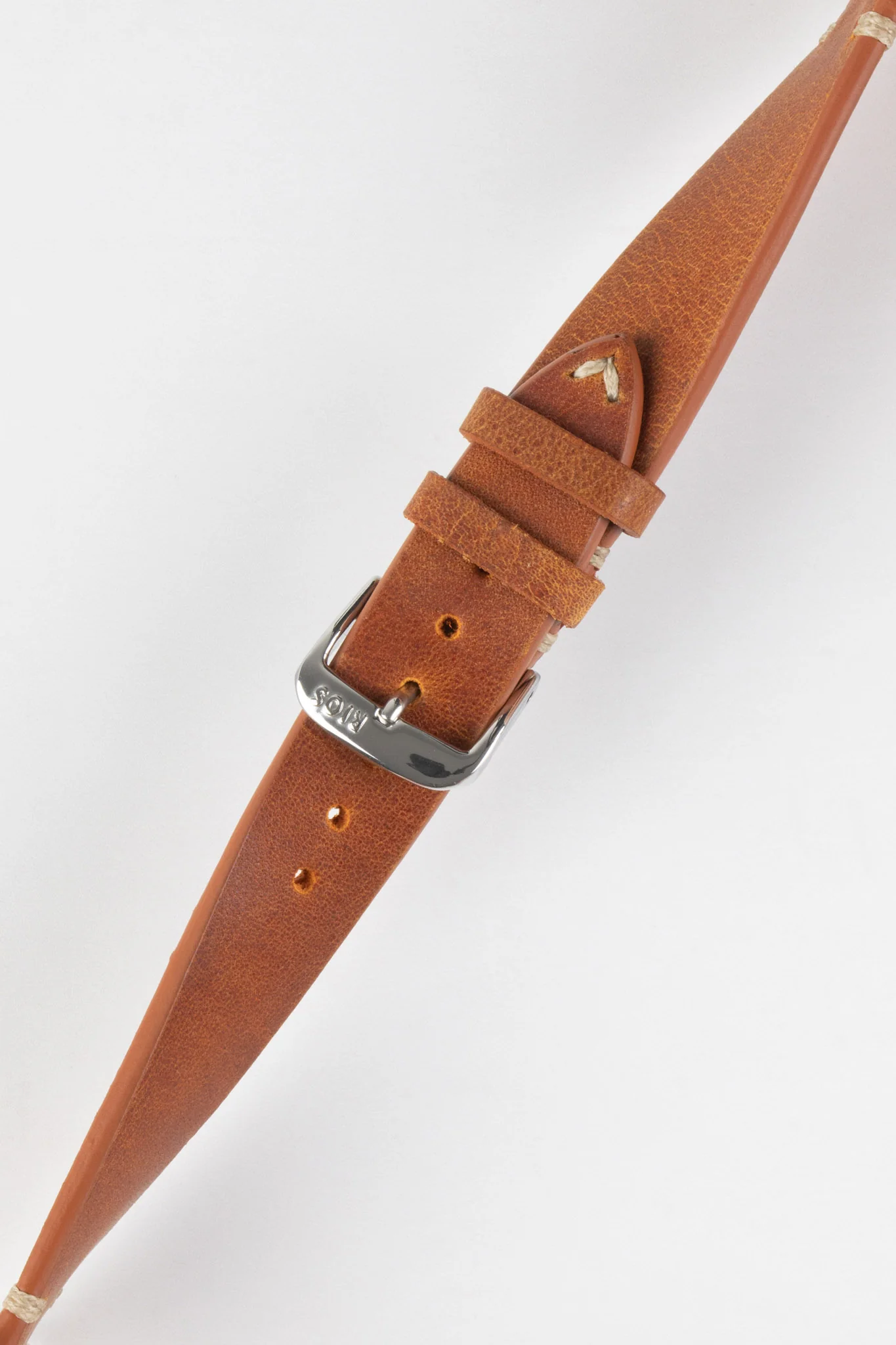 RIOS1931 BEDFORD Genuine Vintage Leather Watch Strap in COGNAC - Image 5