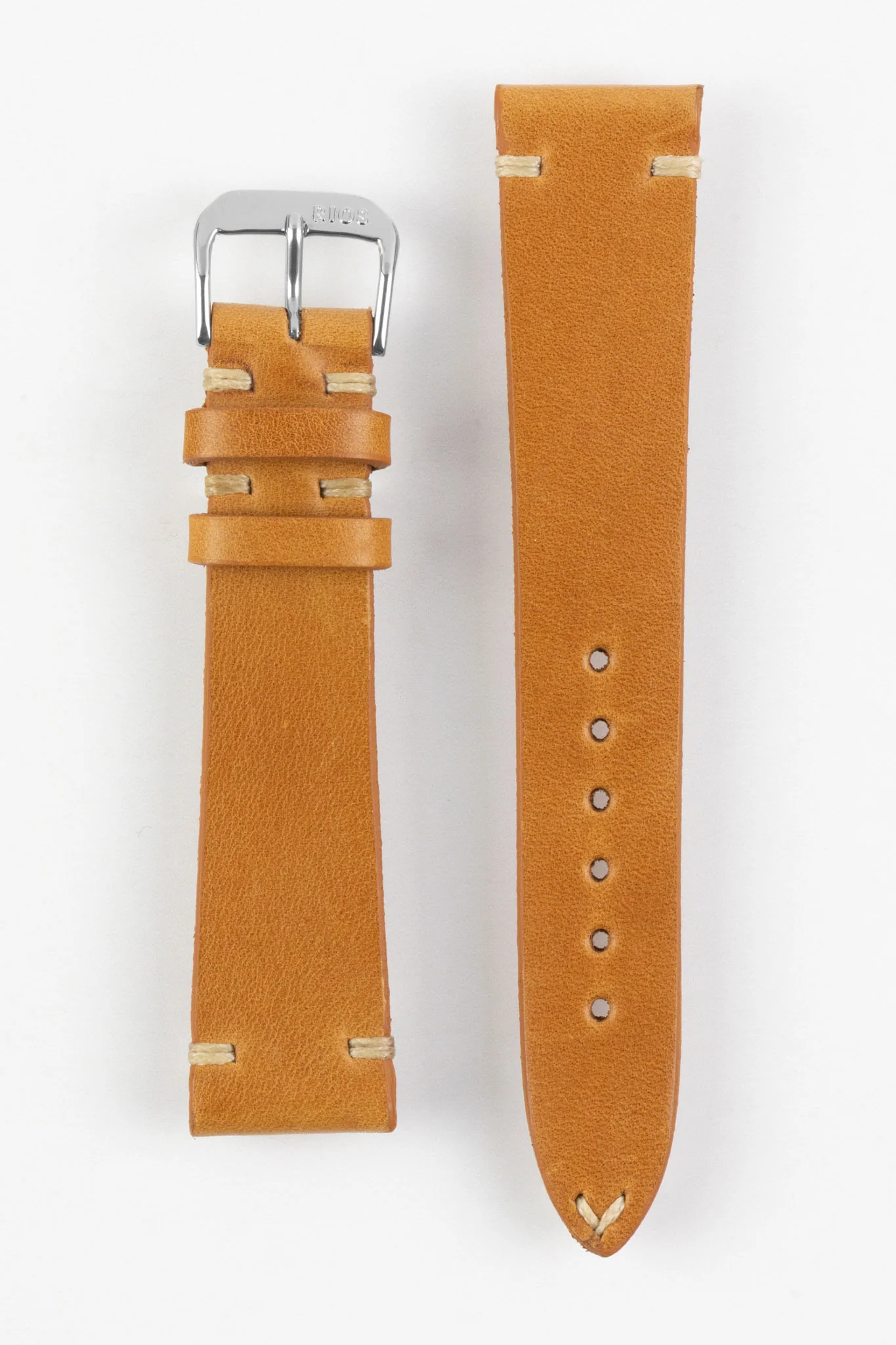 RIOS1931 BEDFORD Genuine Vintage Leather Watch Strap in HONEY - Image 9