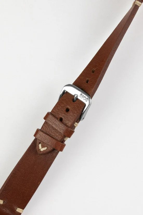 RIOS1931 BEDFORD Genuine Vintage Leather Watch Strap in MAHOGANY - Image 5