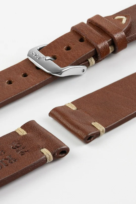 RIOS1931 BEDFORD Genuine Vintage Leather Watch Strap in MAHOGANY - Image 7
