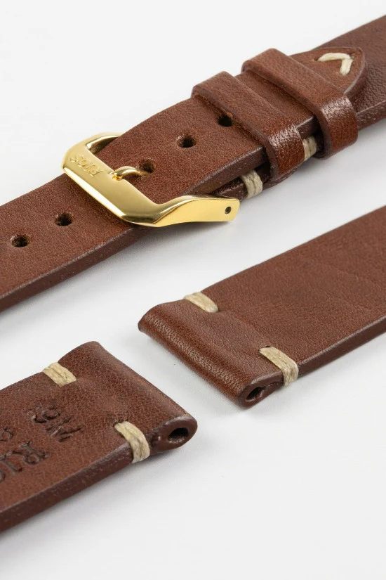 RIOS1931 BEDFORD Genuine Vintage Leather Watch Strap in MAHOGANY - Image 8