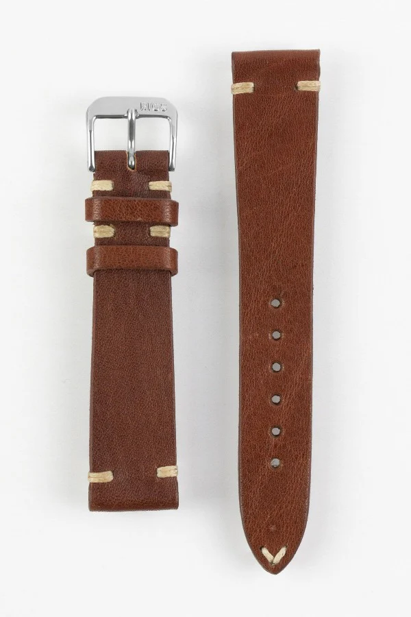 RIOS1931 BEDFORD Genuine Vintage Leather Watch Strap in MAHOGANY - Image 9
