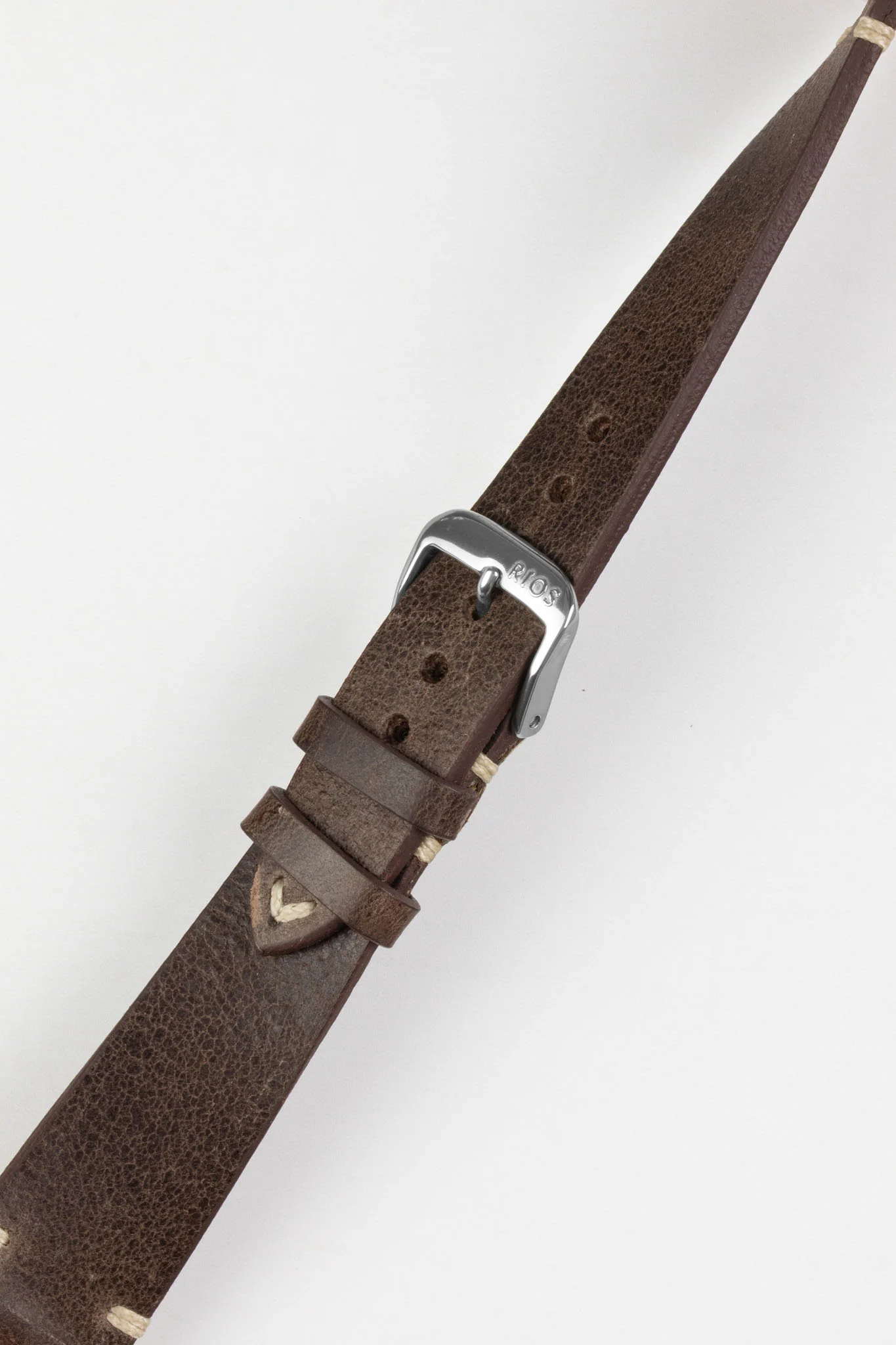 RIOS1931 BEDFORD Genuine Vintage Leather Watch Strap in MOCHA - Image 5