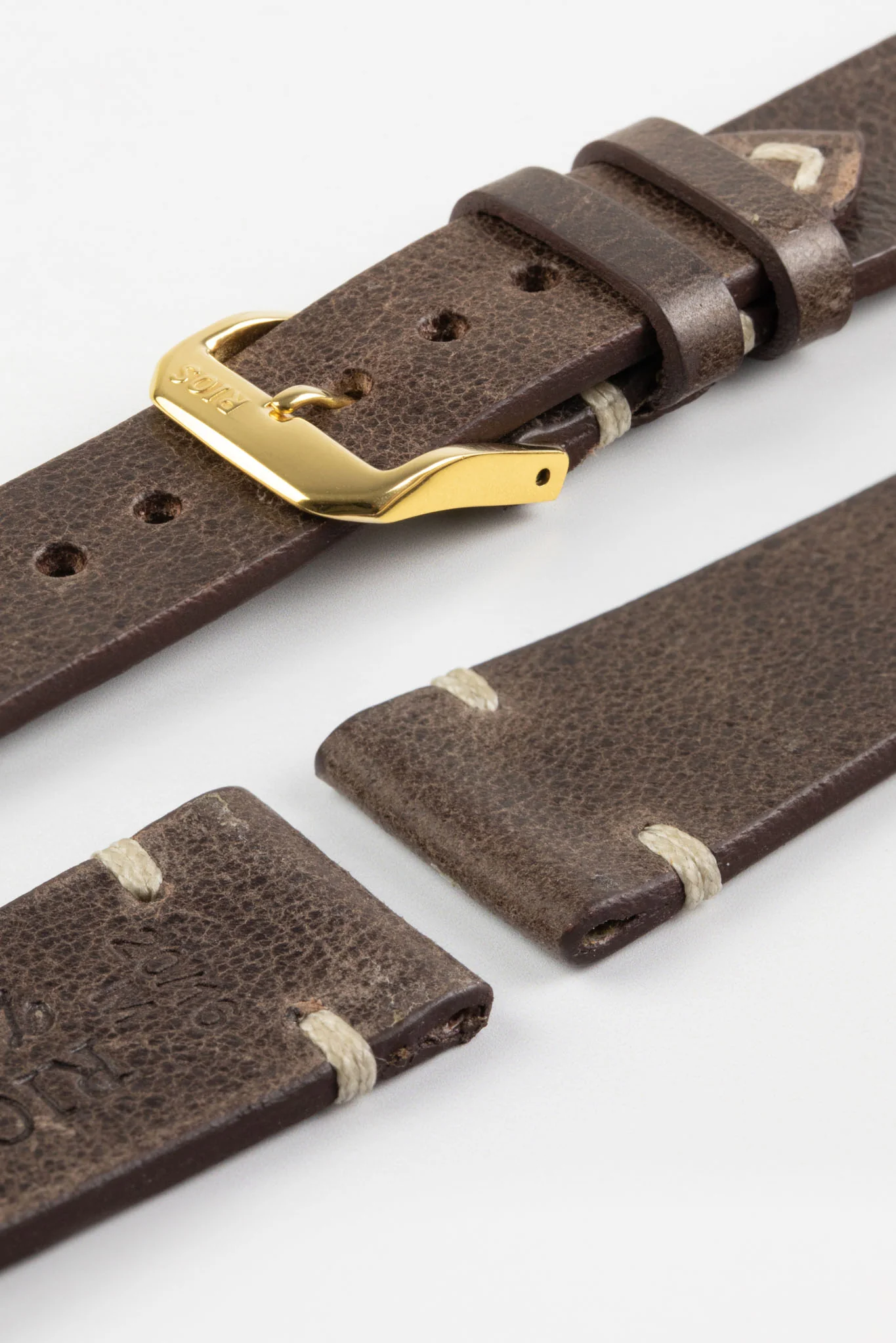 RIOS1931 BEDFORD Genuine Vintage Leather Watch Strap in MOCHA - Image 8