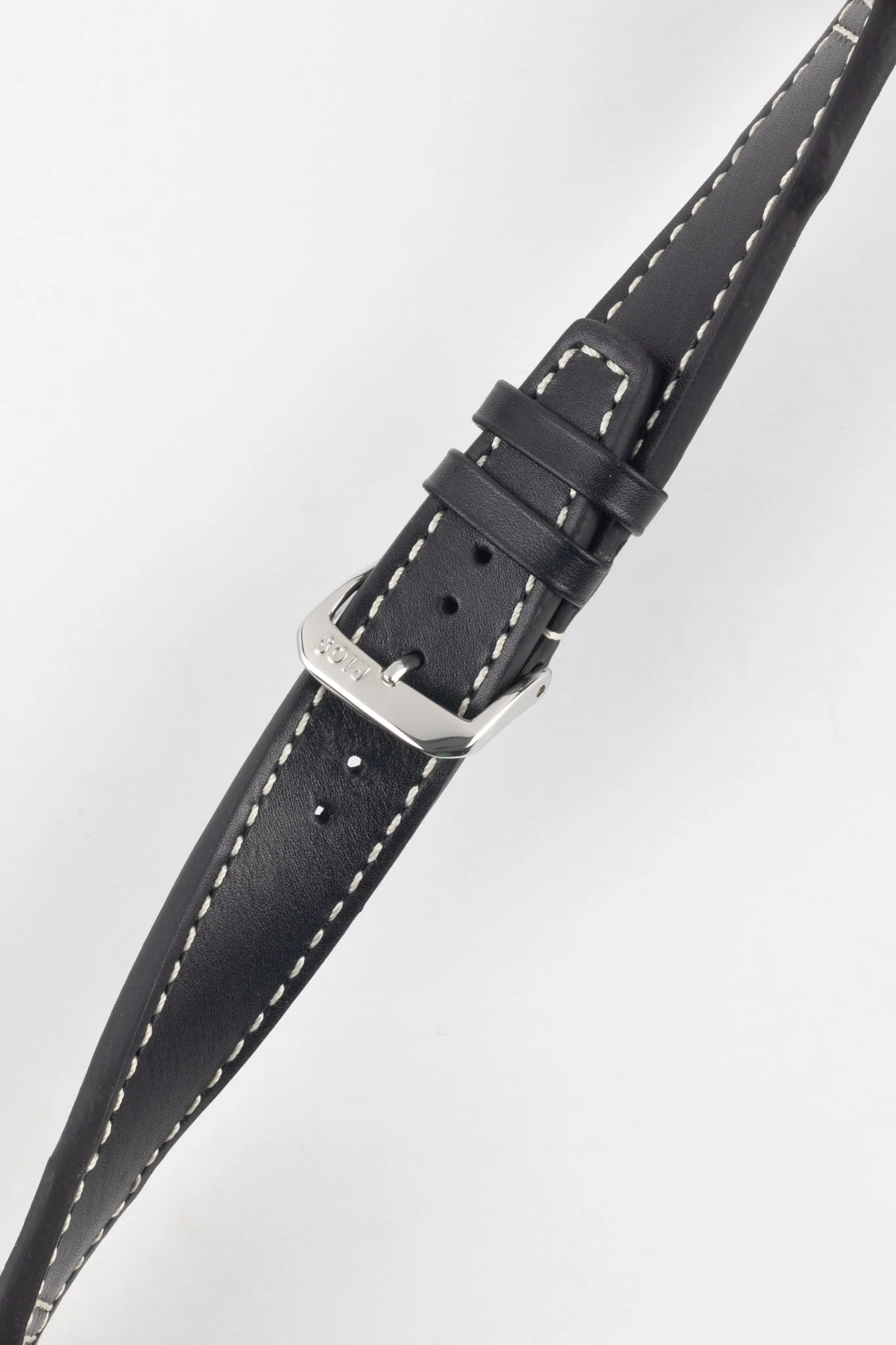 RIOS1931 BLIZZARD Genuine Calfskin Leather Watch Strap in Black - Image 4