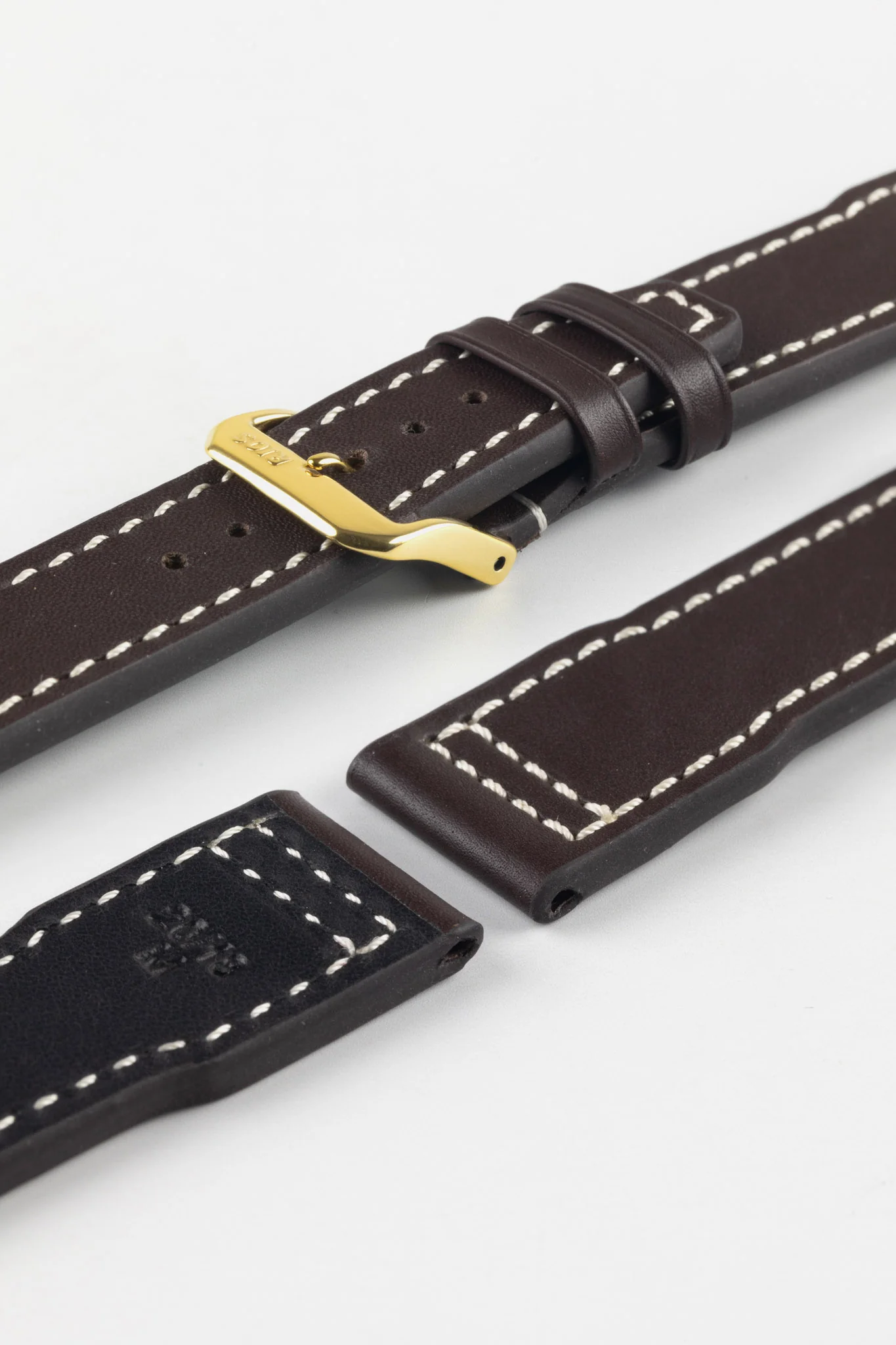 RIOS1931 BLIZZARD Genuine Calfskin Leather Watch Strap in Mocha - Image 6