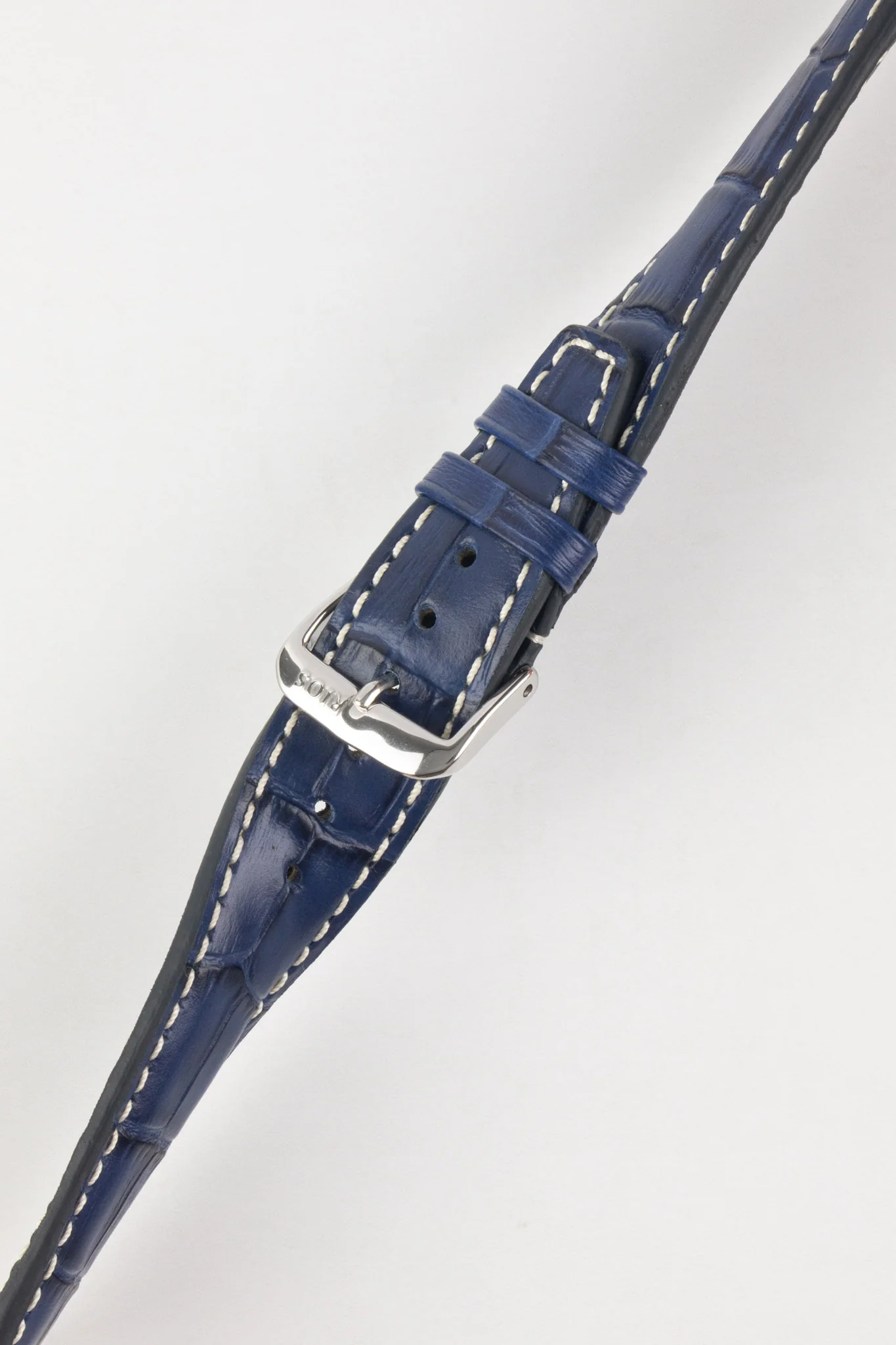 RIOS1931 BOSTON Alligator-Embossed Leather Watch Strap in NAVY BLUE - Image 4