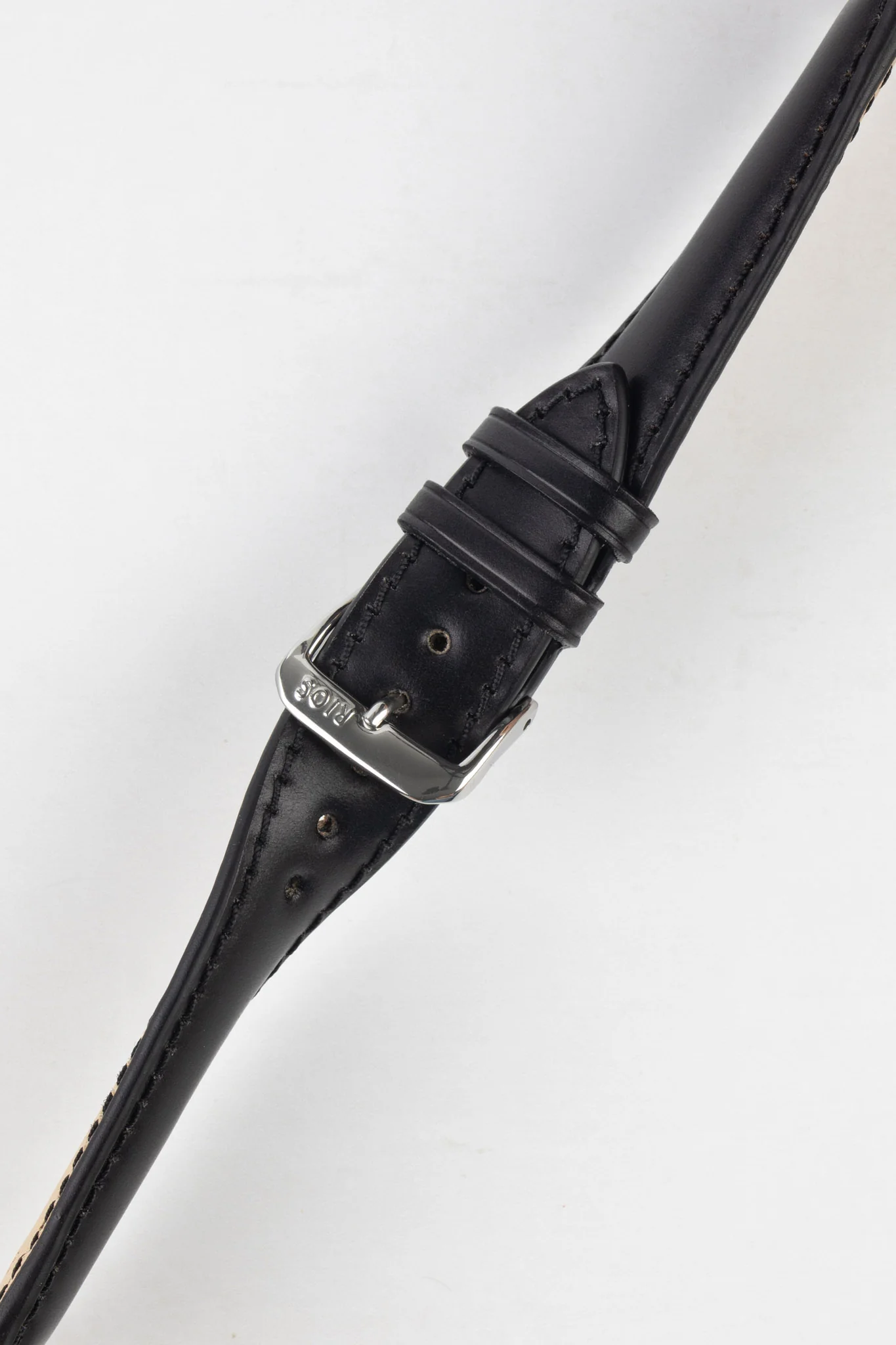 RIOS1931 CHICAGO Shell Cordovan Leather Watch Strap in BLACK - Image 5