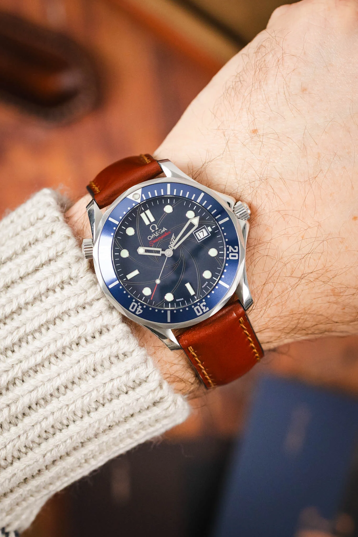 RIOS1931 CHICAGO Shell Cordovan Leather Watch Strap in COGNAC - Image 2