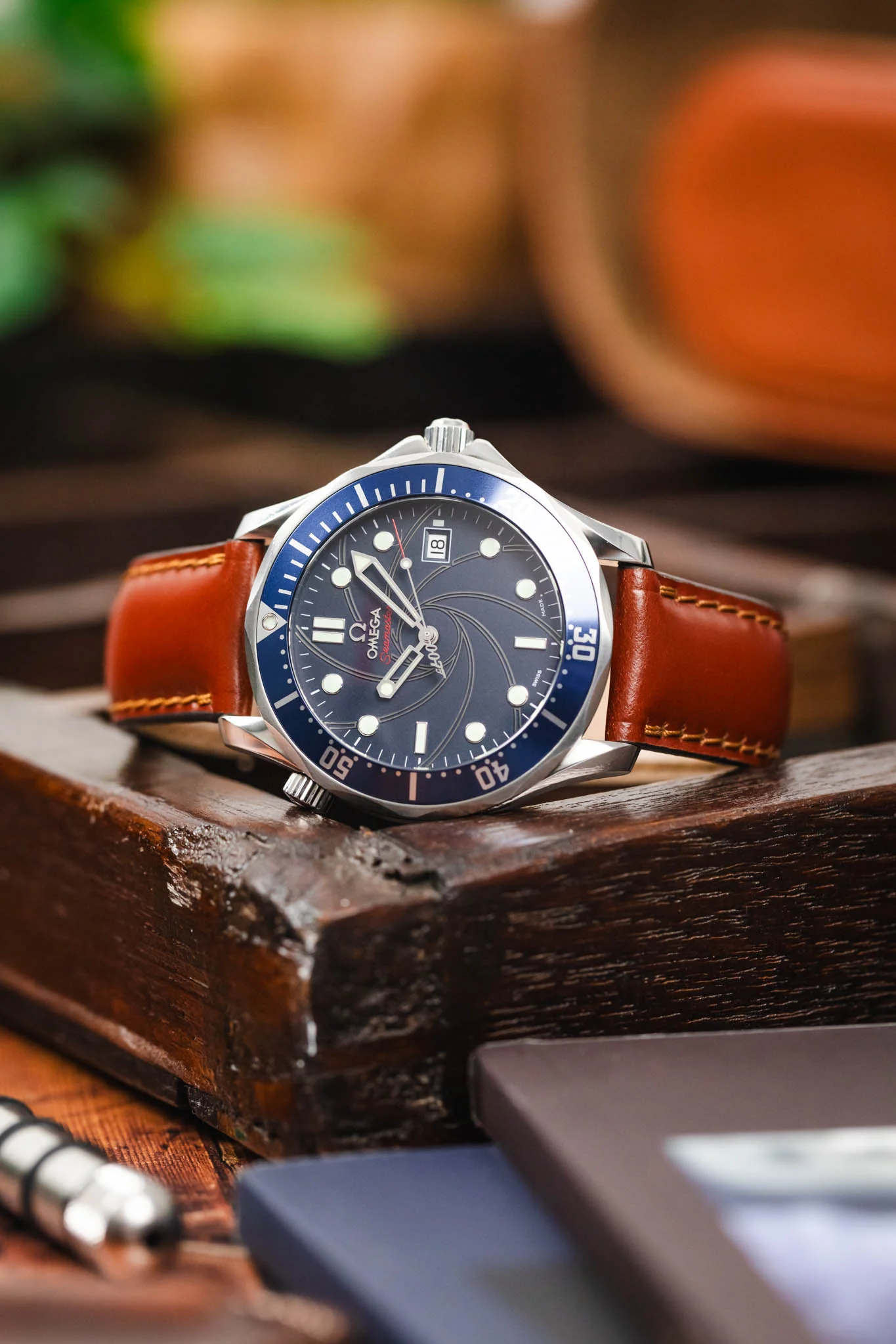 RIOS1931 CHICAGO Shell Cordovan Leather Watch Strap in COGNAC - Image 4