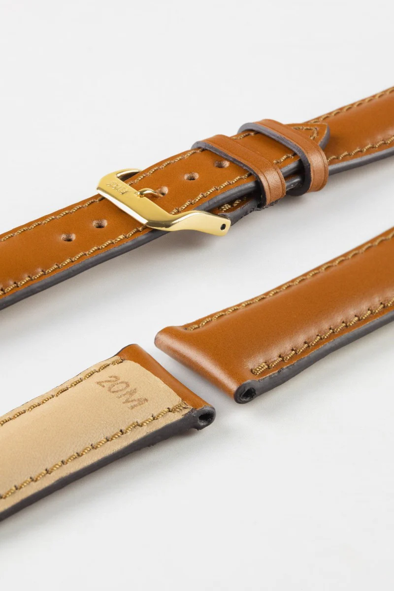 RIOS1931 CHICAGO Shell Cordovan Leather Watch Strap in HONEY - Image 8