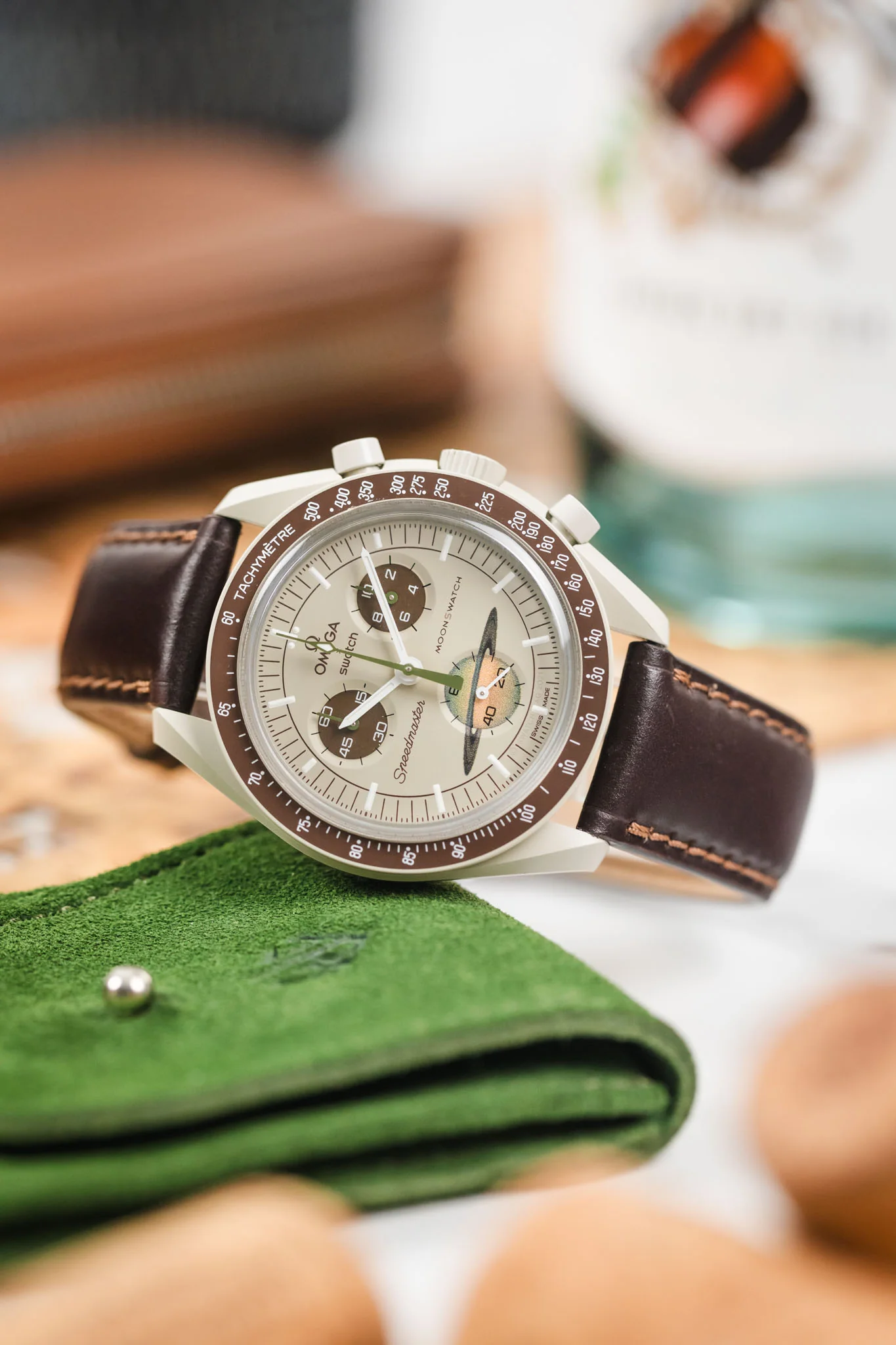 RIOS1931 CHICAGO Shell Cordovan Leather Watch Strap in MOCHA - Image 4