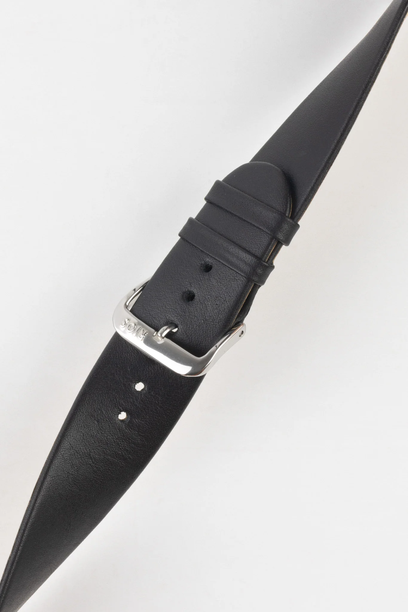 RIOS1931 CLASSIC Low-Profile Leather Watch Strap in BLACK - Image 5