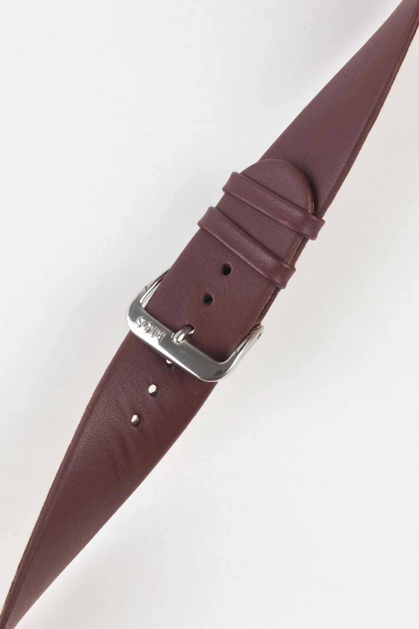 RIOS1931 CLASSIC Low-Profile Leather Watch Strap in BURGUNDY - Image 5