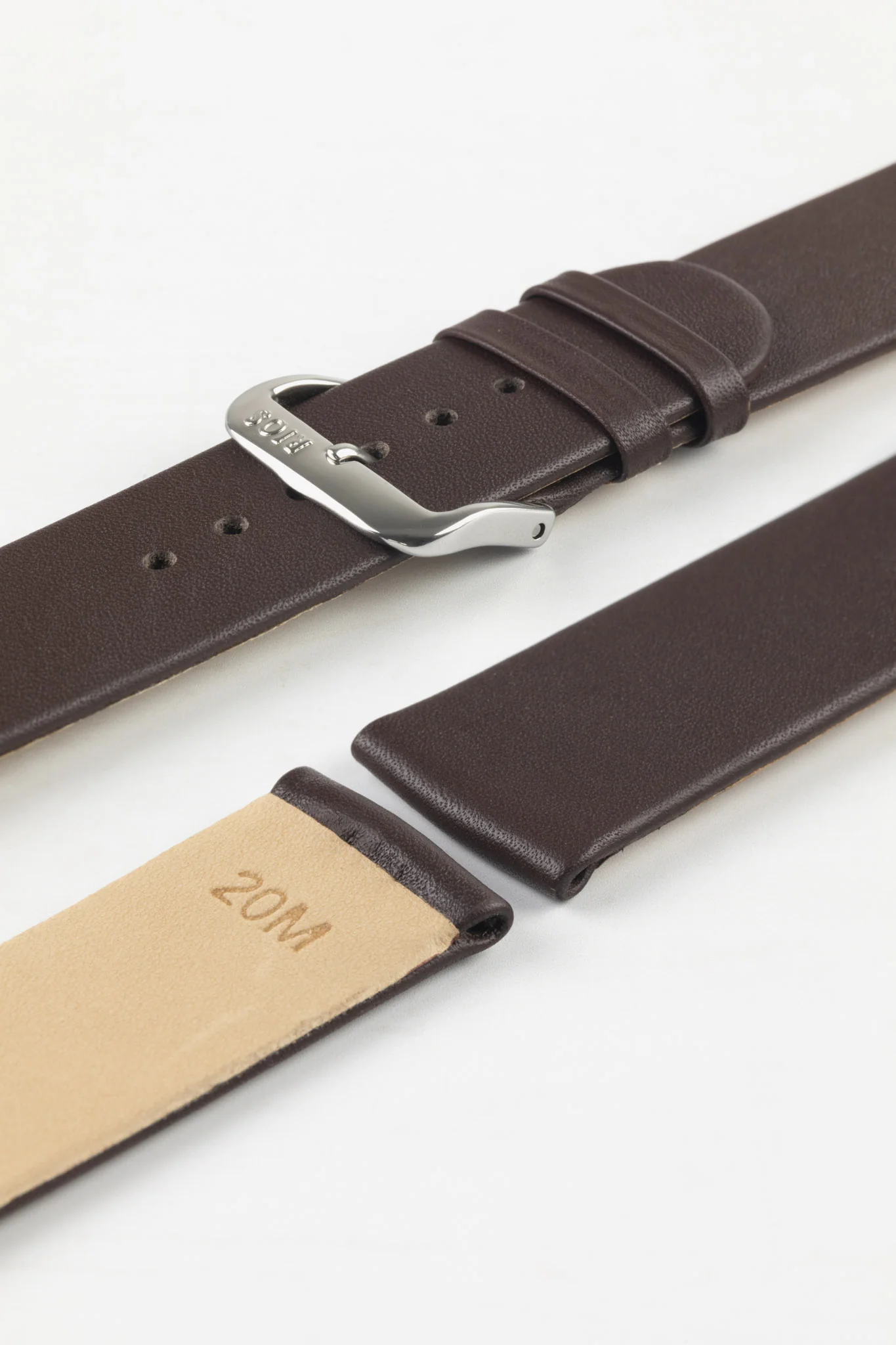 RIOS1931 CLASSIC Low-Profile Leather Watch Strap in MOCHA - Image 7