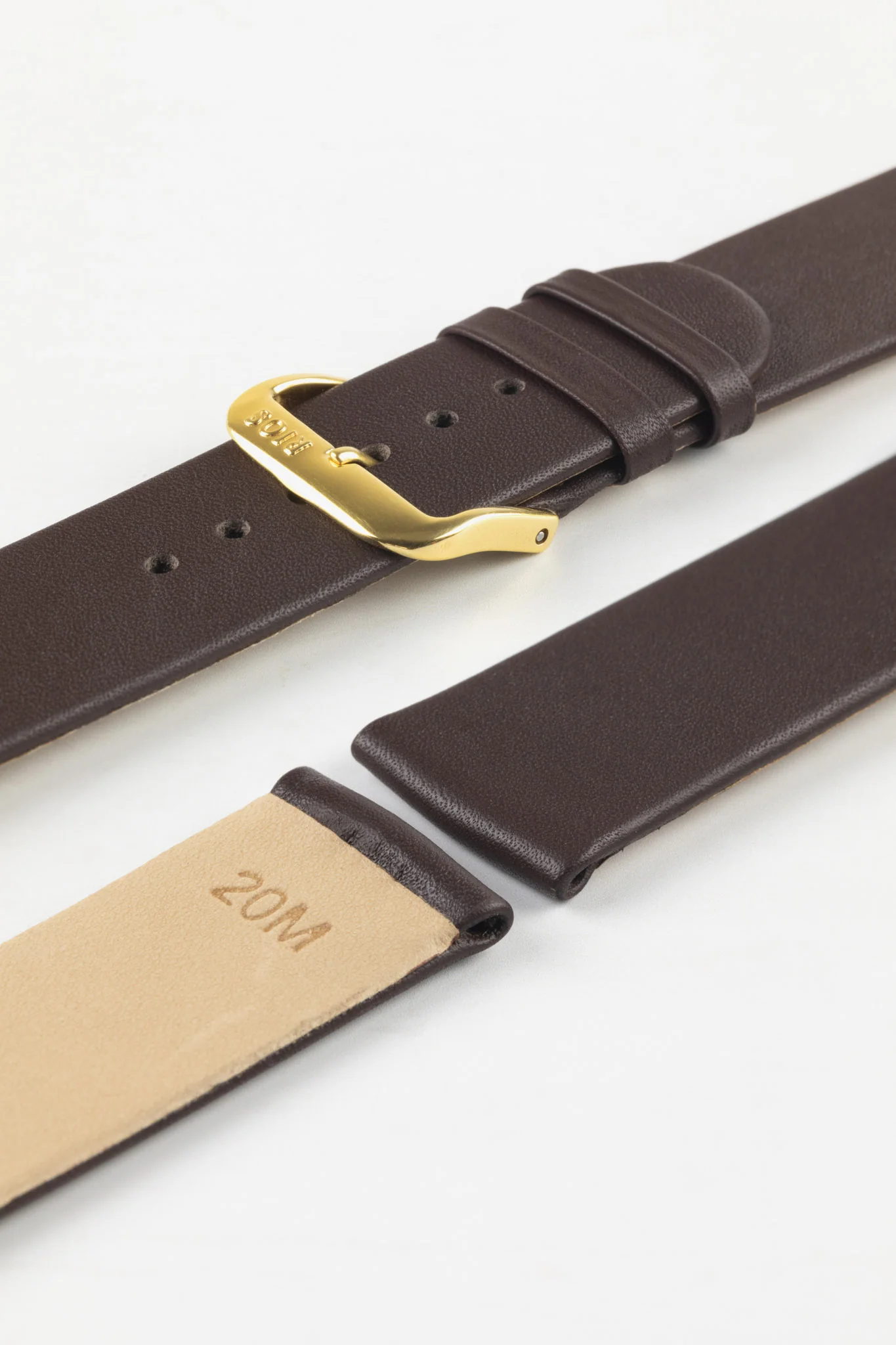 RIOS1931 CLASSIC Low-Profile Leather Watch Strap in MOCHA - Image 8
