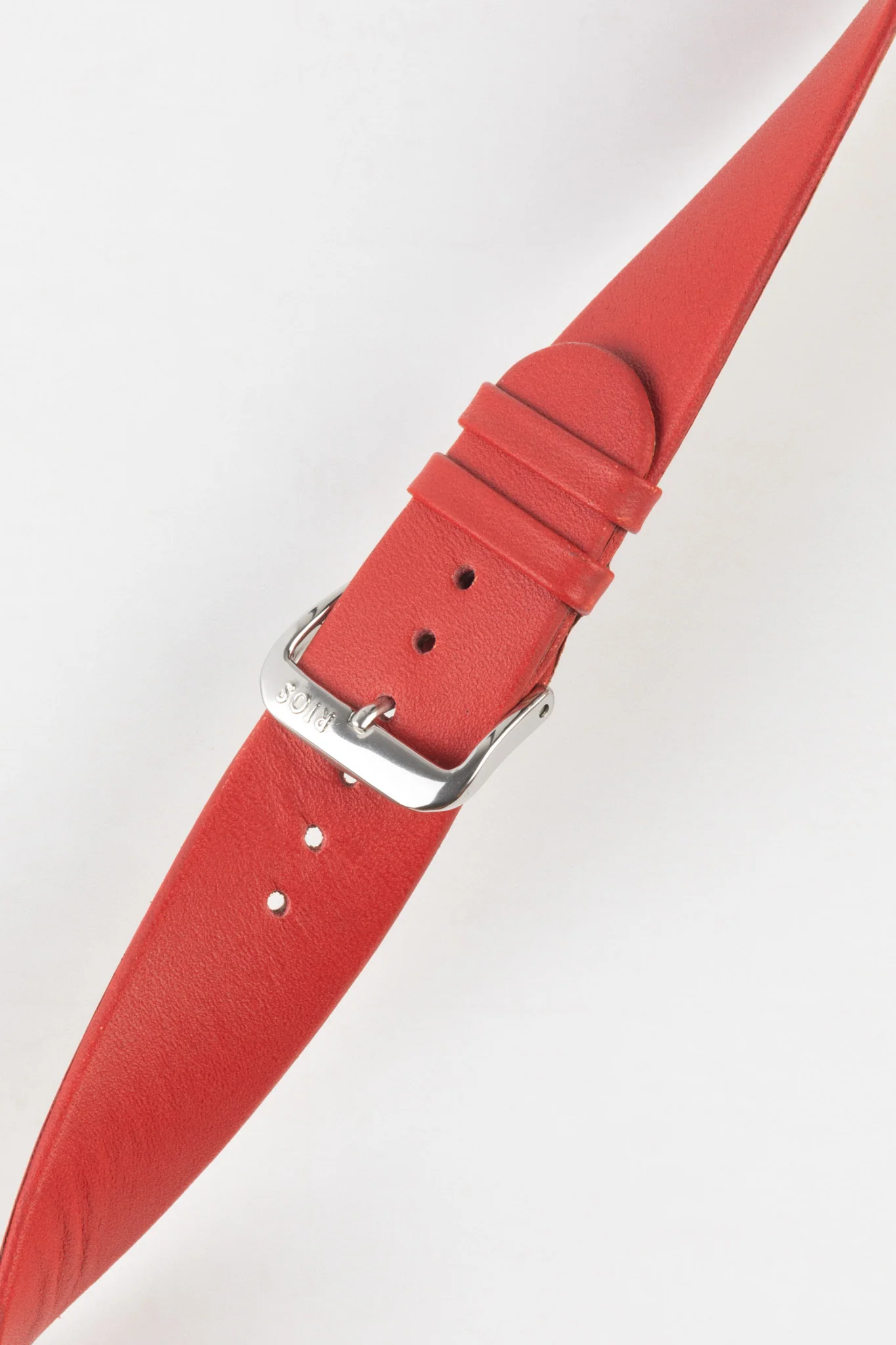RIOS1931 CLASSIC Low-Profile Leather Watch Strap in RED - Image 5