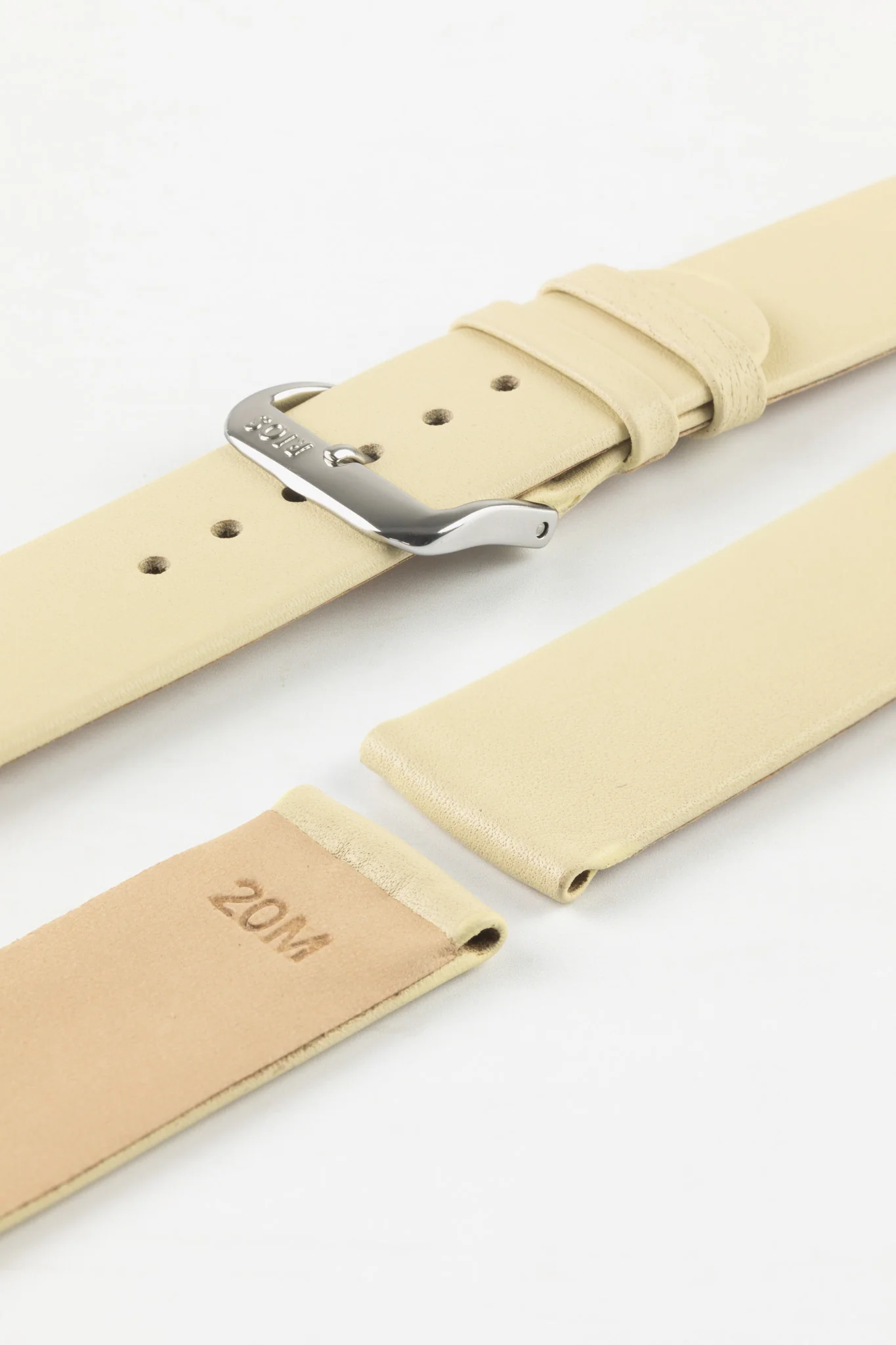 RIOS1931 CLASSIC Low-Profile Leather Watch Strap in SAND - Image 7