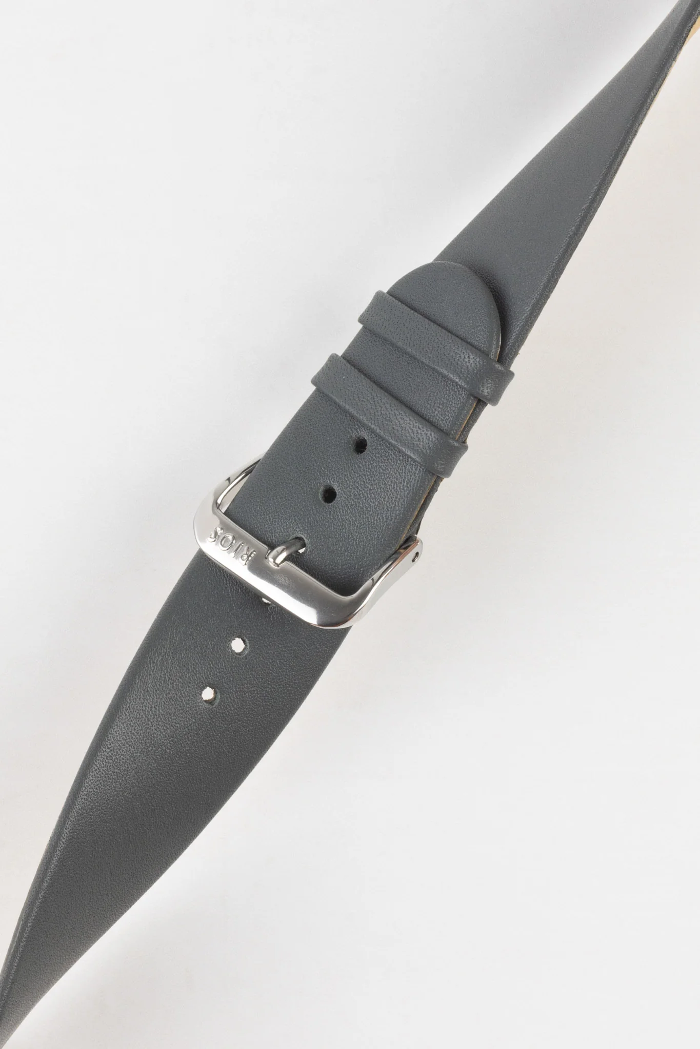 RIOS1931 CLASSIC Low-Profile Leather Watch Strap in STONE GREY - Image 5