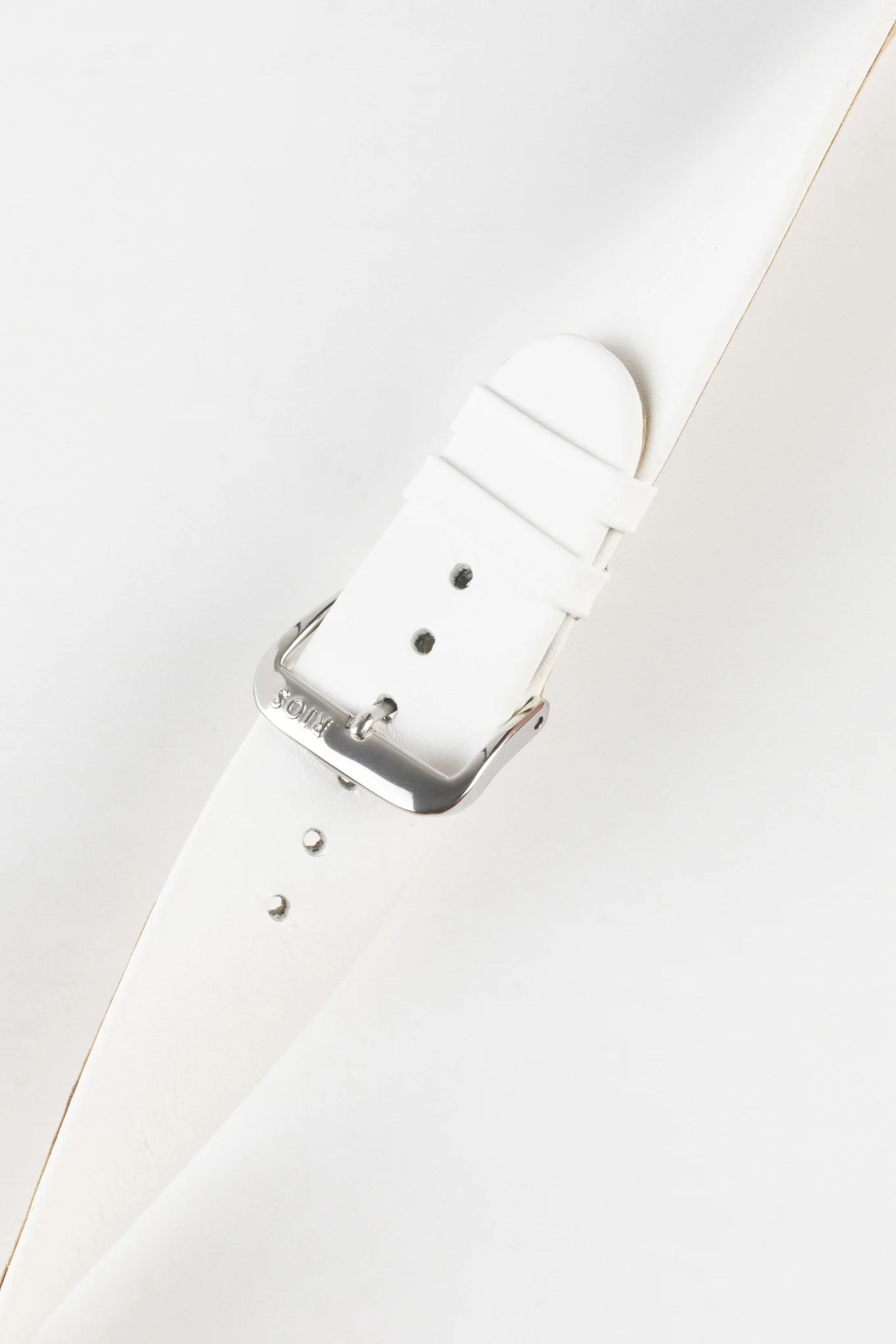 RIOS1931 CLASSIC Low-Profile Leather Watch Strap in WHITE - Image 6