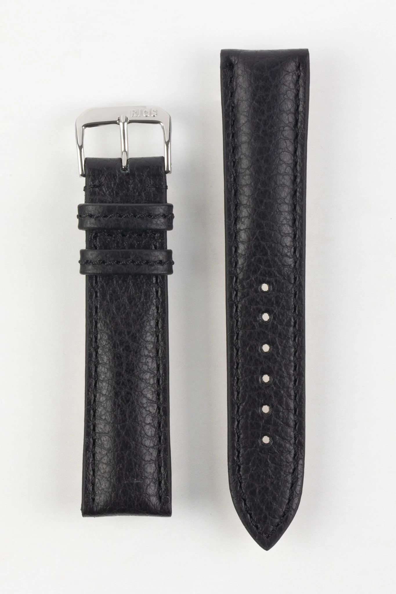 RIOS1931 COLORADO Genuine Buffalo Leather Watch Strap in BLACK - Image 6