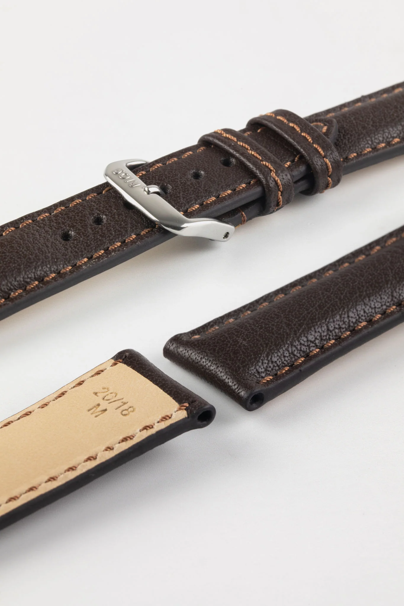 RIOS1931 COLORADO Genuine Buffalo Leather Watch Strap in MOCHA - Image 4