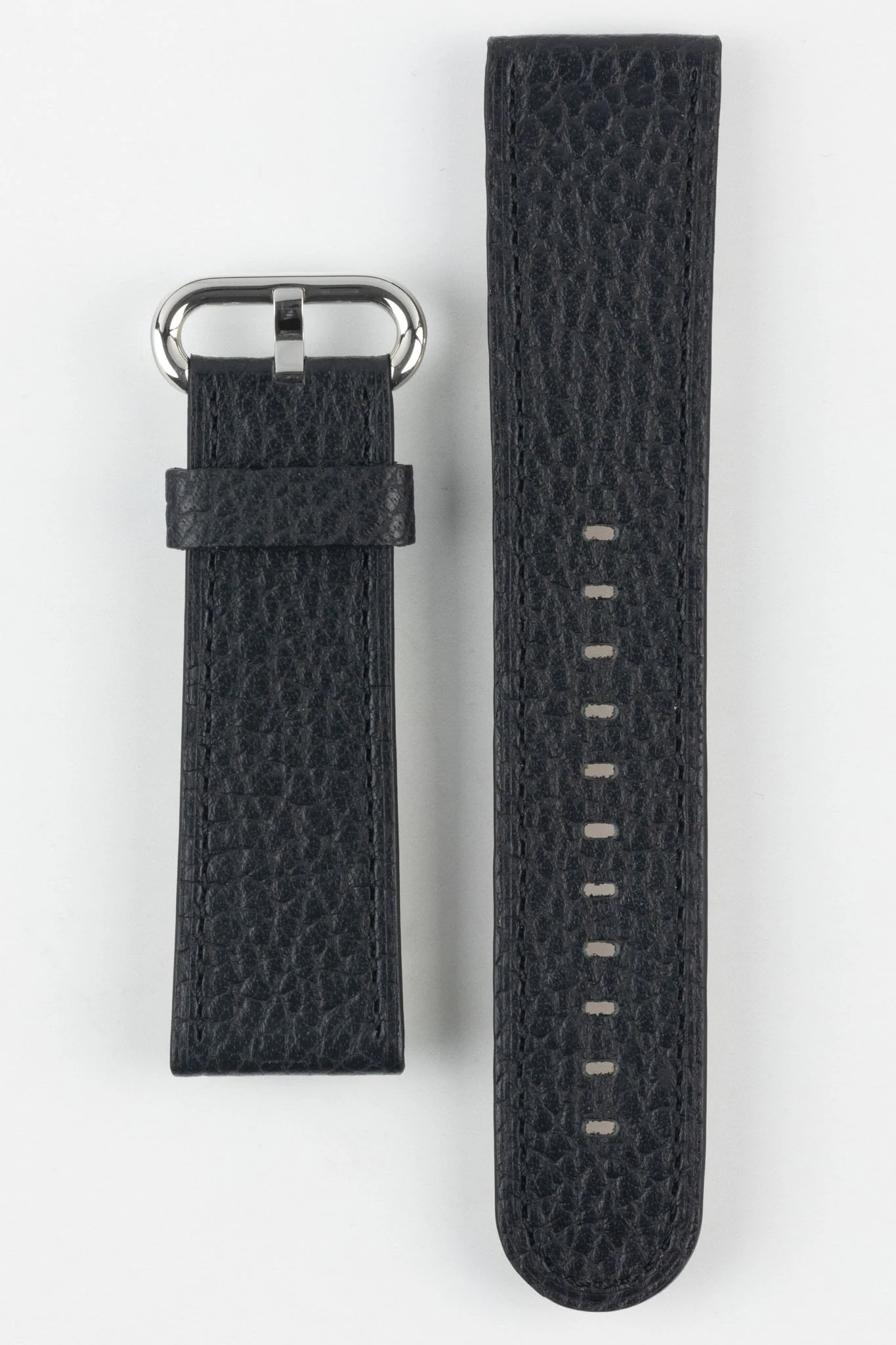 RIOS1931 CONNECT Buffalo Leather Watch Strap for 42 / 44 / 45mm / Ultra Apple Watch in BLACK - Image 8