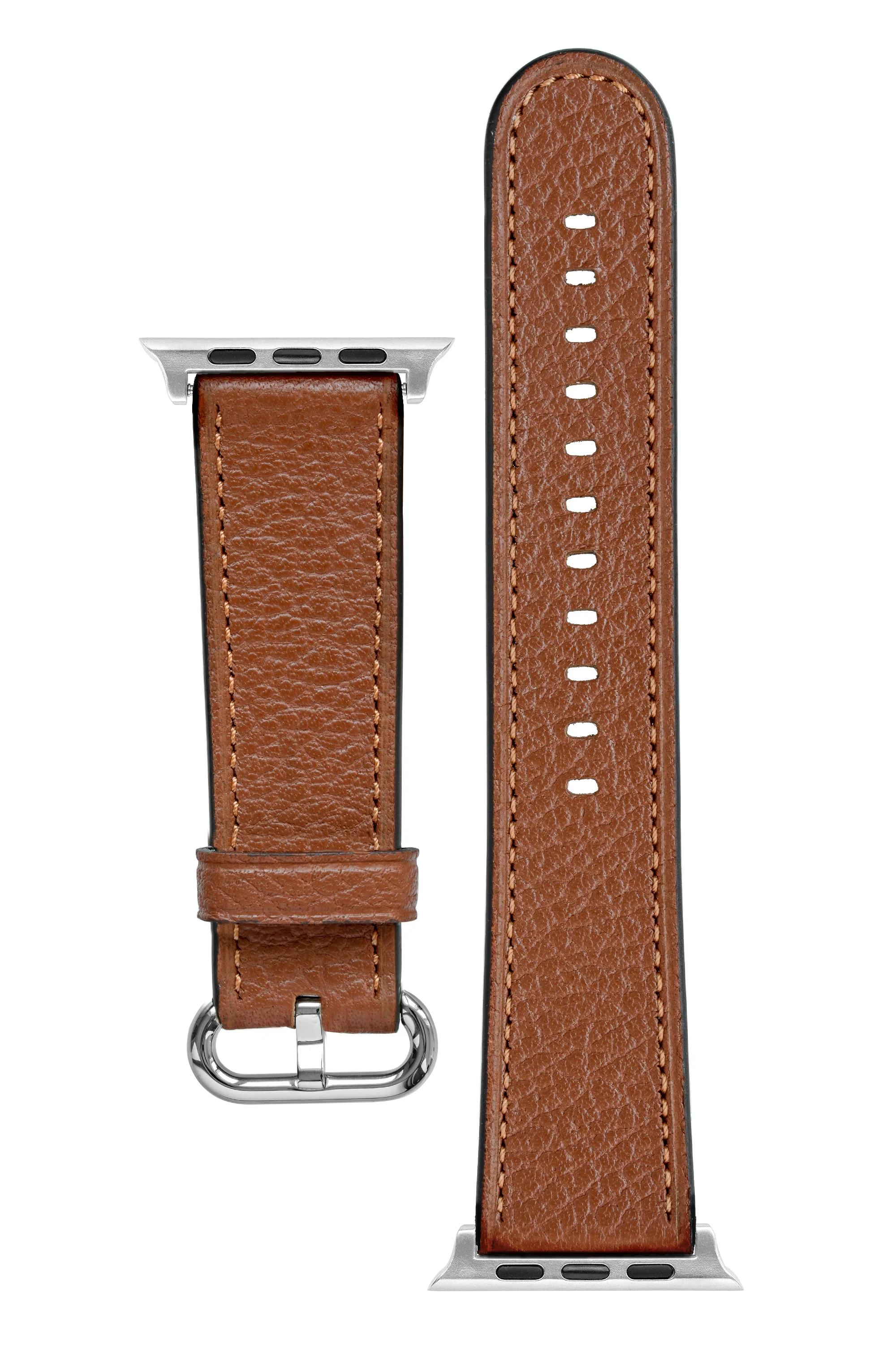 RIOS1931 CONNECT Buffalo Leather Watch Strap for 42 / 44 / 45mm / Ultra Apple Watch in COGNAC - Image 6