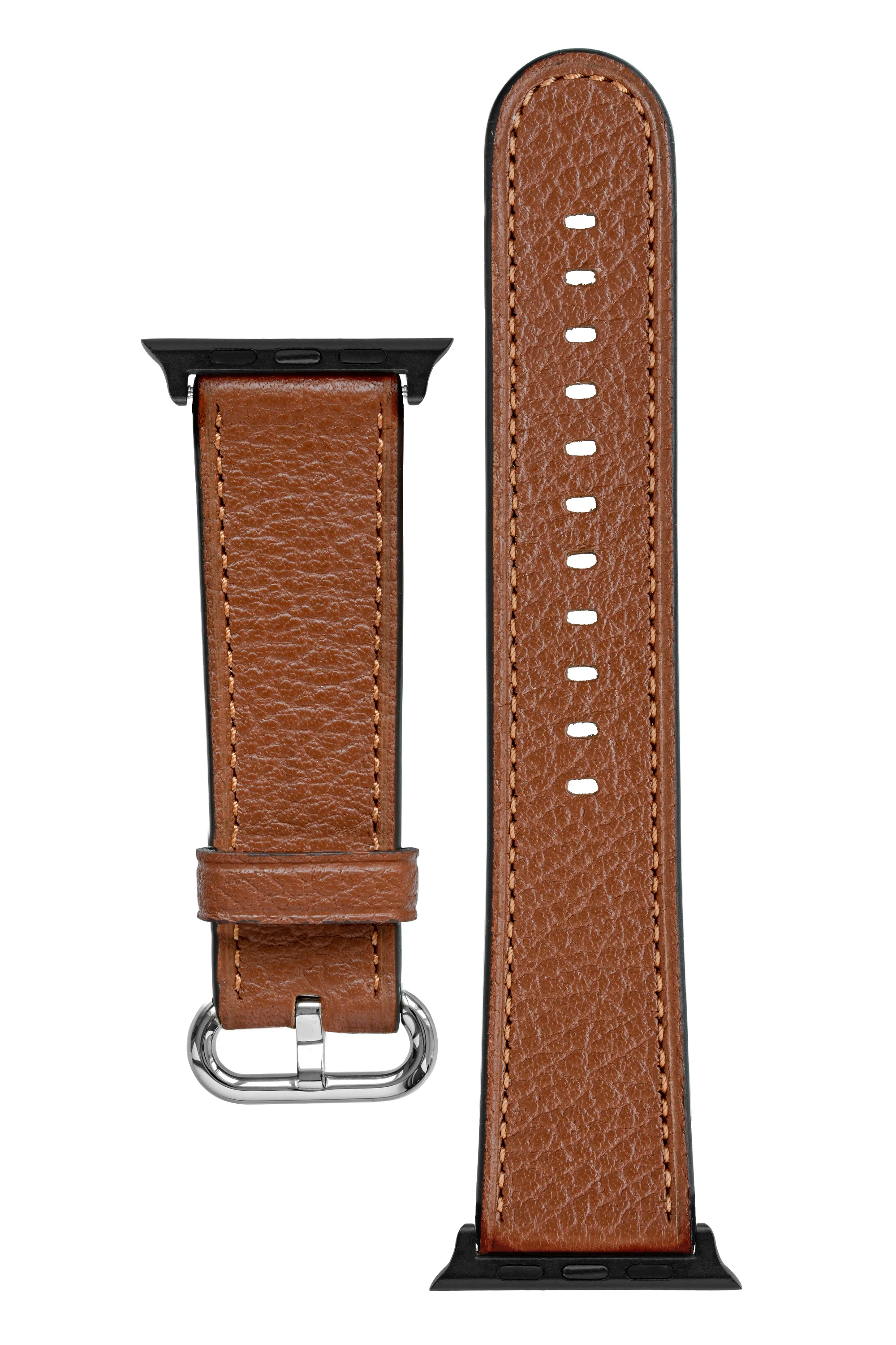 RIOS1931 CONNECT Buffalo Leather Watch Strap for 42 / 44 / 45mm / Ultra Apple Watch in COGNAC - Image 7