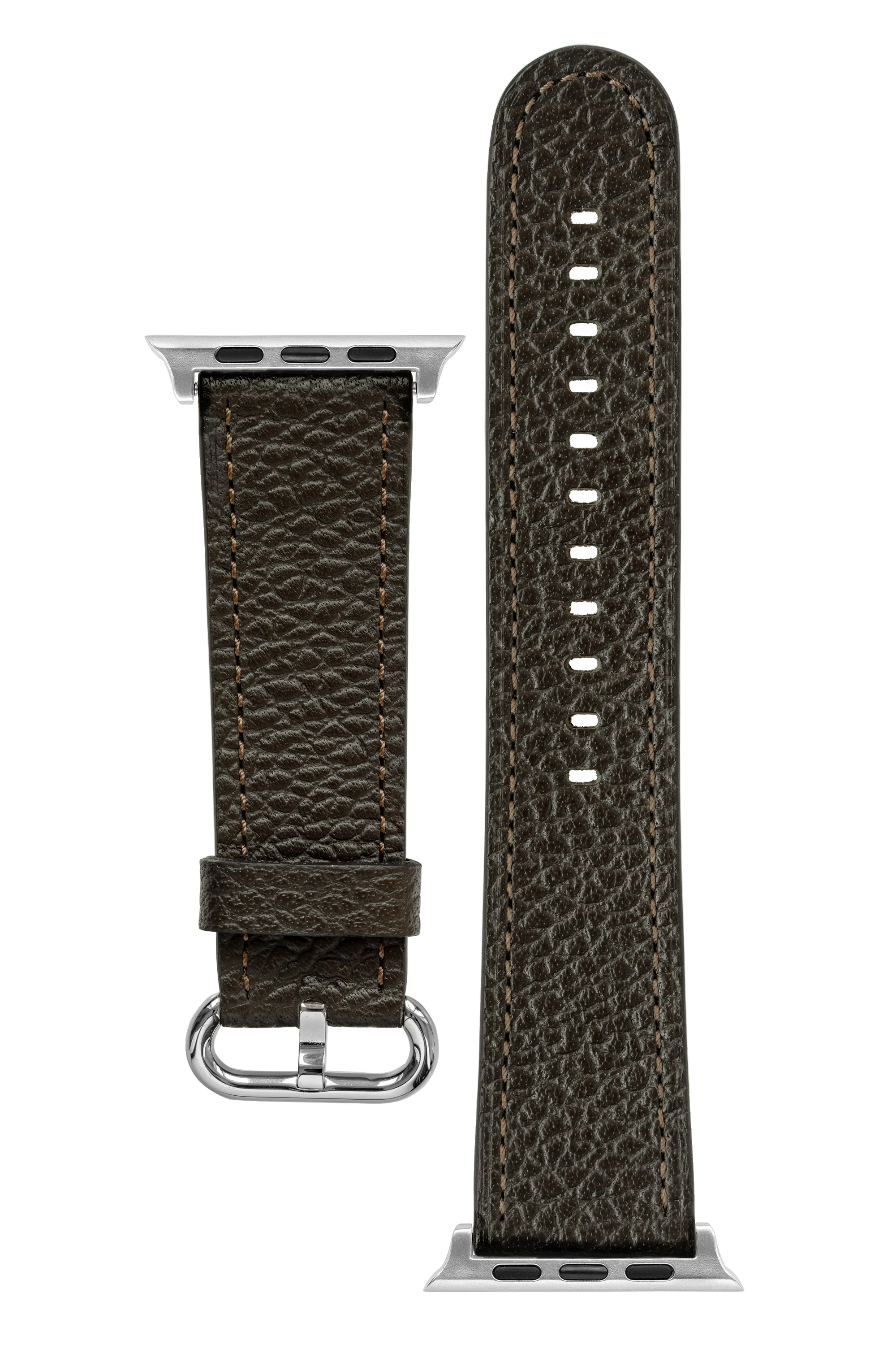 RIOS1931 CONNECT Buffalo Leather Watch Strap for 42 / 44 / 45mm / Ultra Apple Watch in MOCHA - Image 6