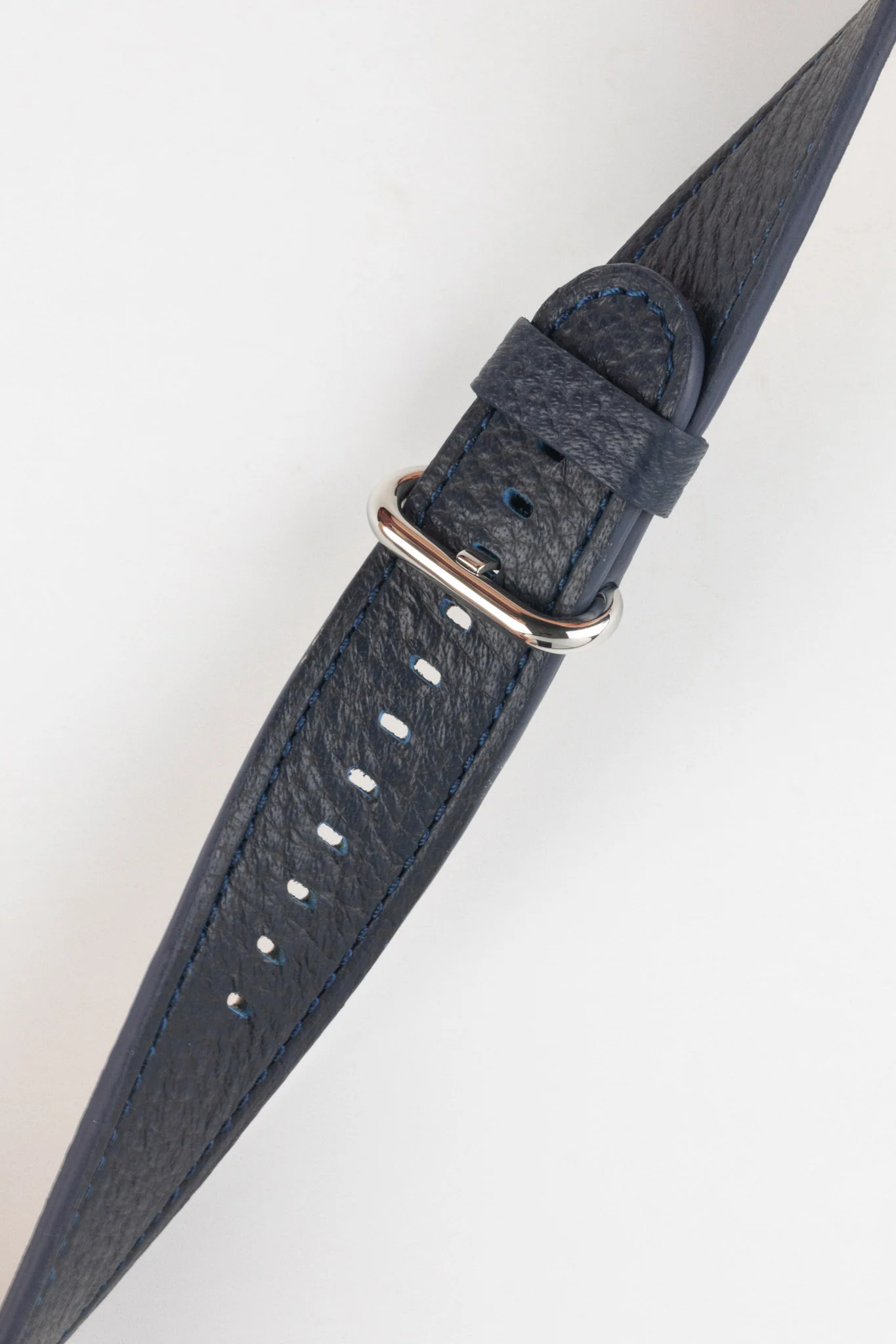 RIOS1931 CONNECT Buffalo Leather Watch Strap for 42 / 44 / 45mm / Ultra Apple Watch in OCEAN BLUE - Image 4