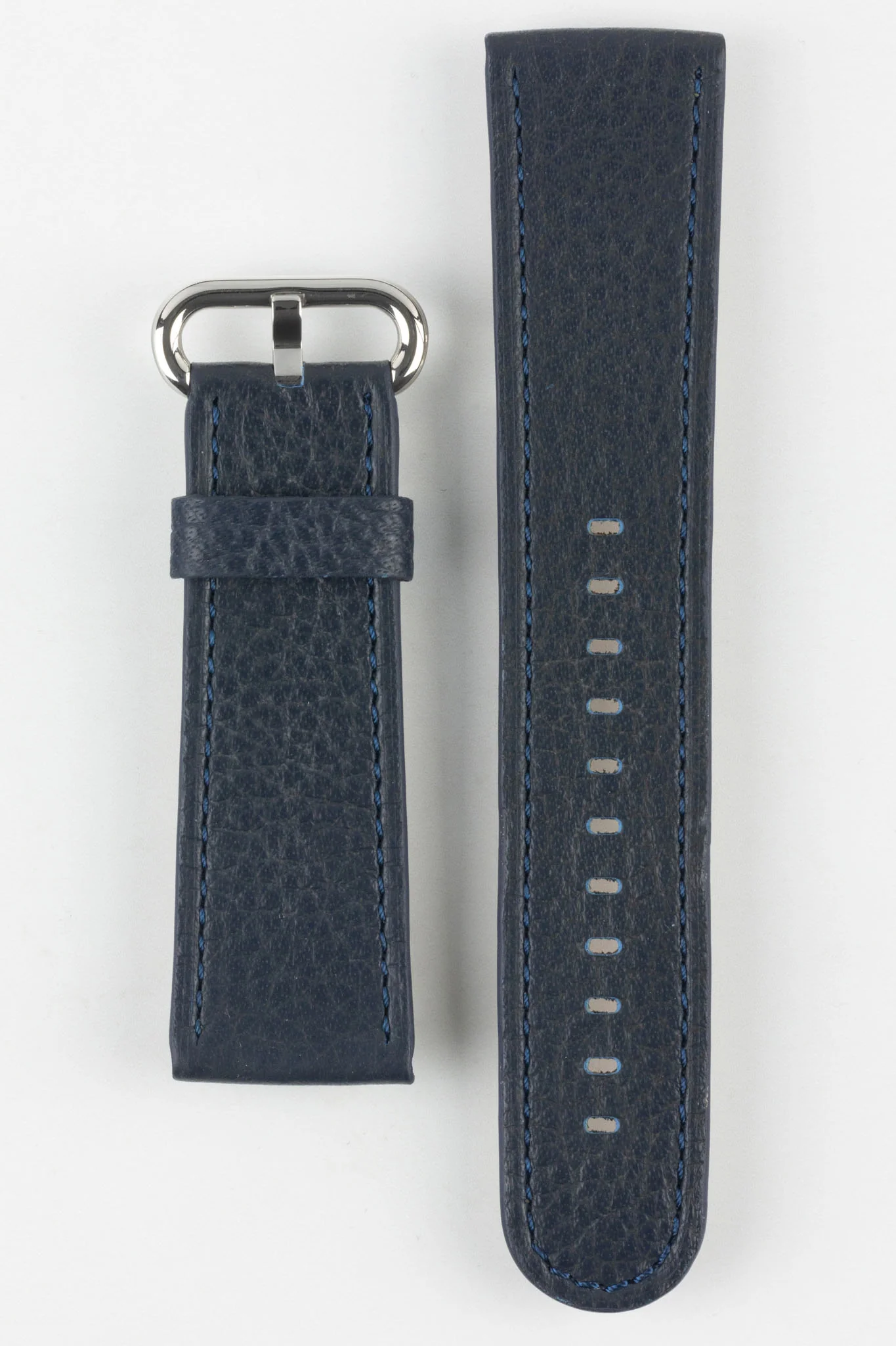 RIOS1931 CONNECT Buffalo Leather Watch Strap for 42 / 44 / 45mm / Ultra Apple Watch in OCEAN BLUE - Image 8