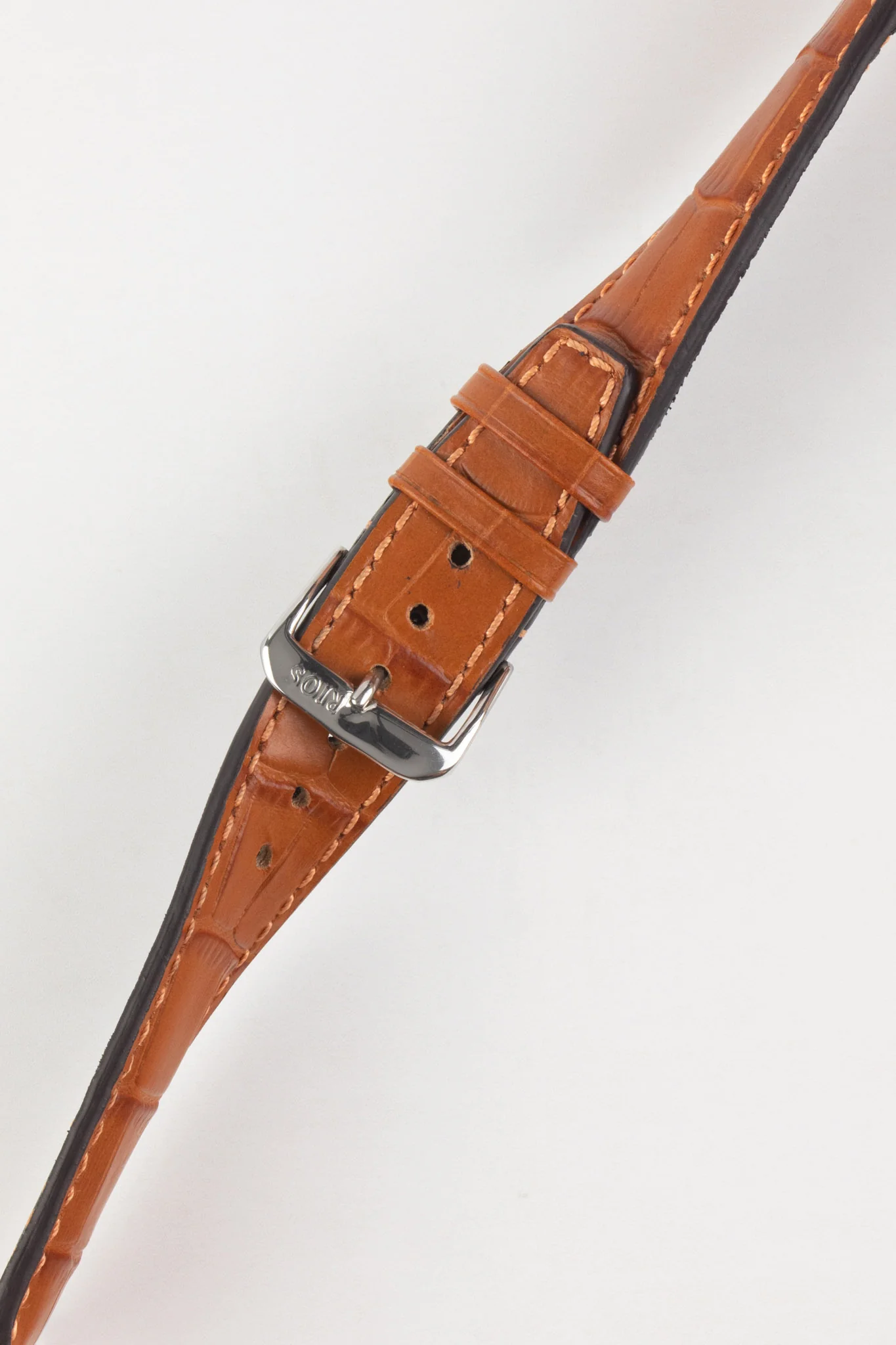 RIOS1931 DALLAS Alligator-Embossed Leather Watch Strap in COGNAC - Image 4