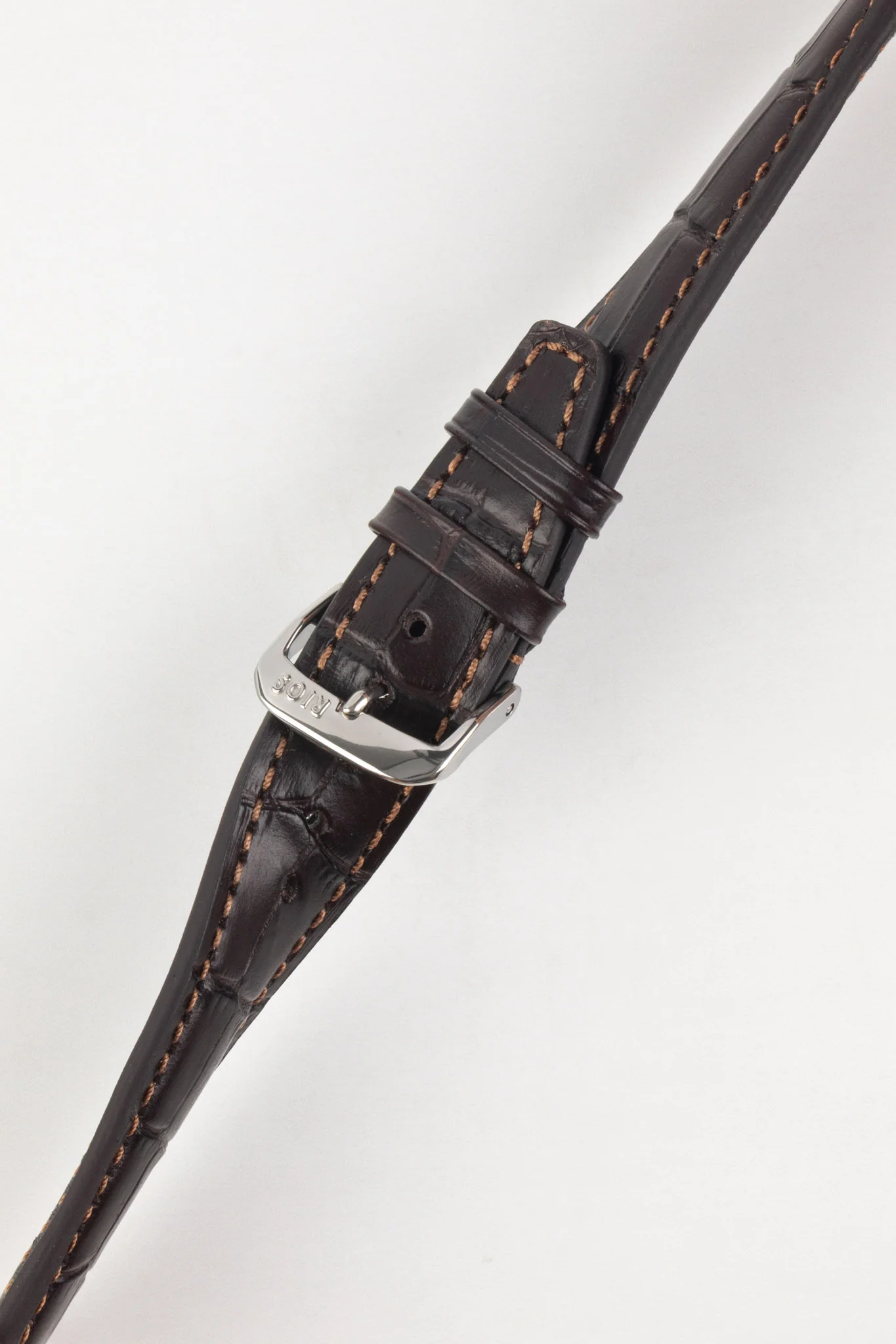RIOS1931 DALLAS Alligator-Embossed Leather Watch Strap in MOCHA - Image 5