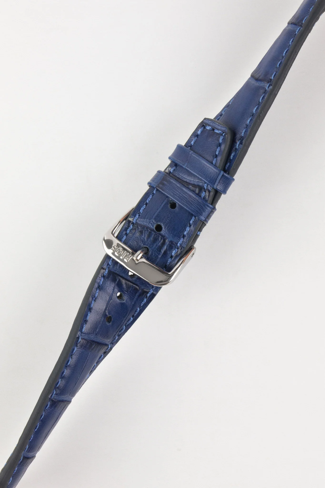 RIOS1931 DALLAS Alligator-Embossed Leather Watch Strap in NAVY BLUE - Image 4