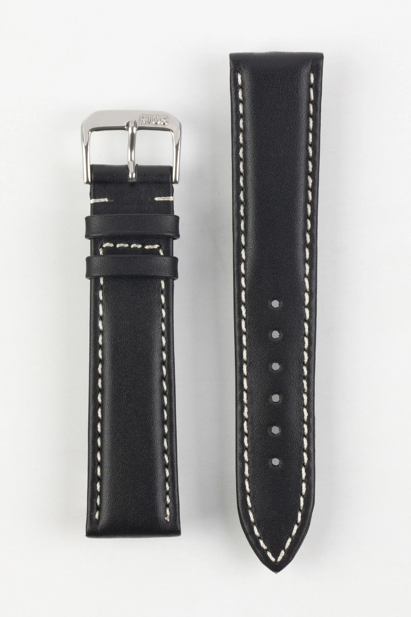 RIOS1931 DEEP SEA Hydrophobic Leather Watch Strap in BLACK - Image 9