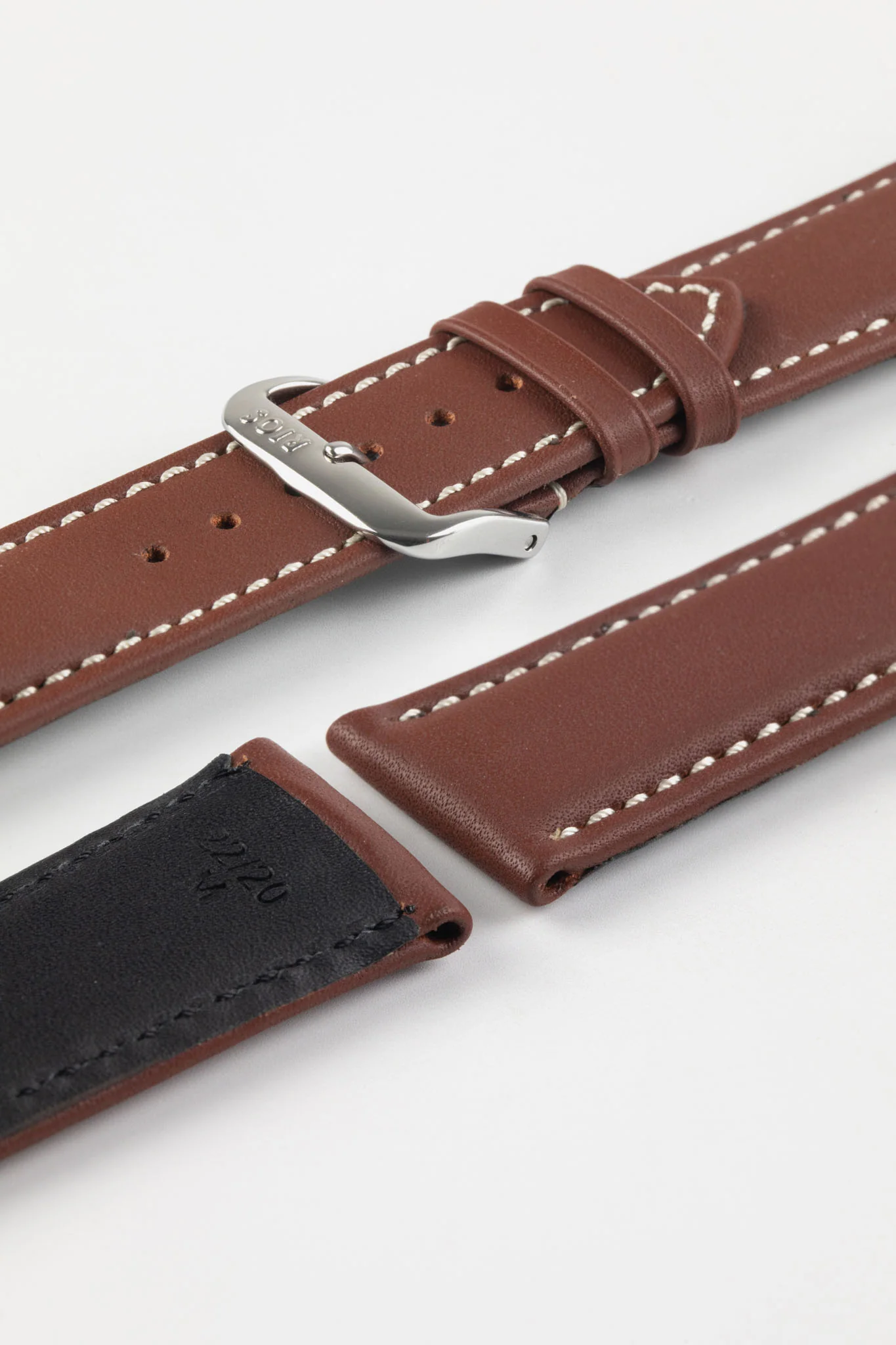 RIOS1931 DEEP SEA Hydrophobic Leather Watch Strap in MAHOGANY - Image 7