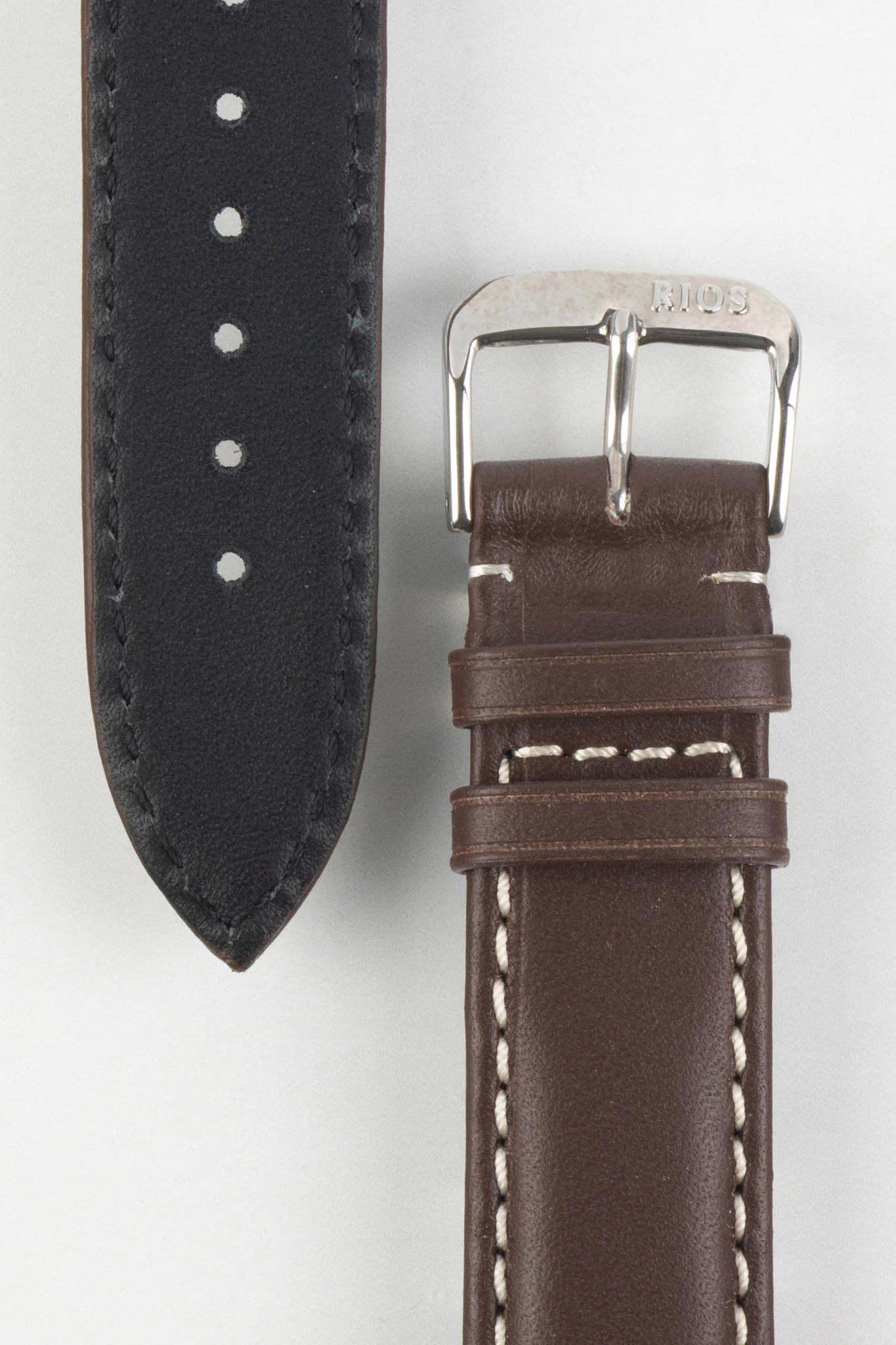 RIOS1931 DEEP SEA Hydrophobic Leather Watch Strap in MOCHA - Image 3