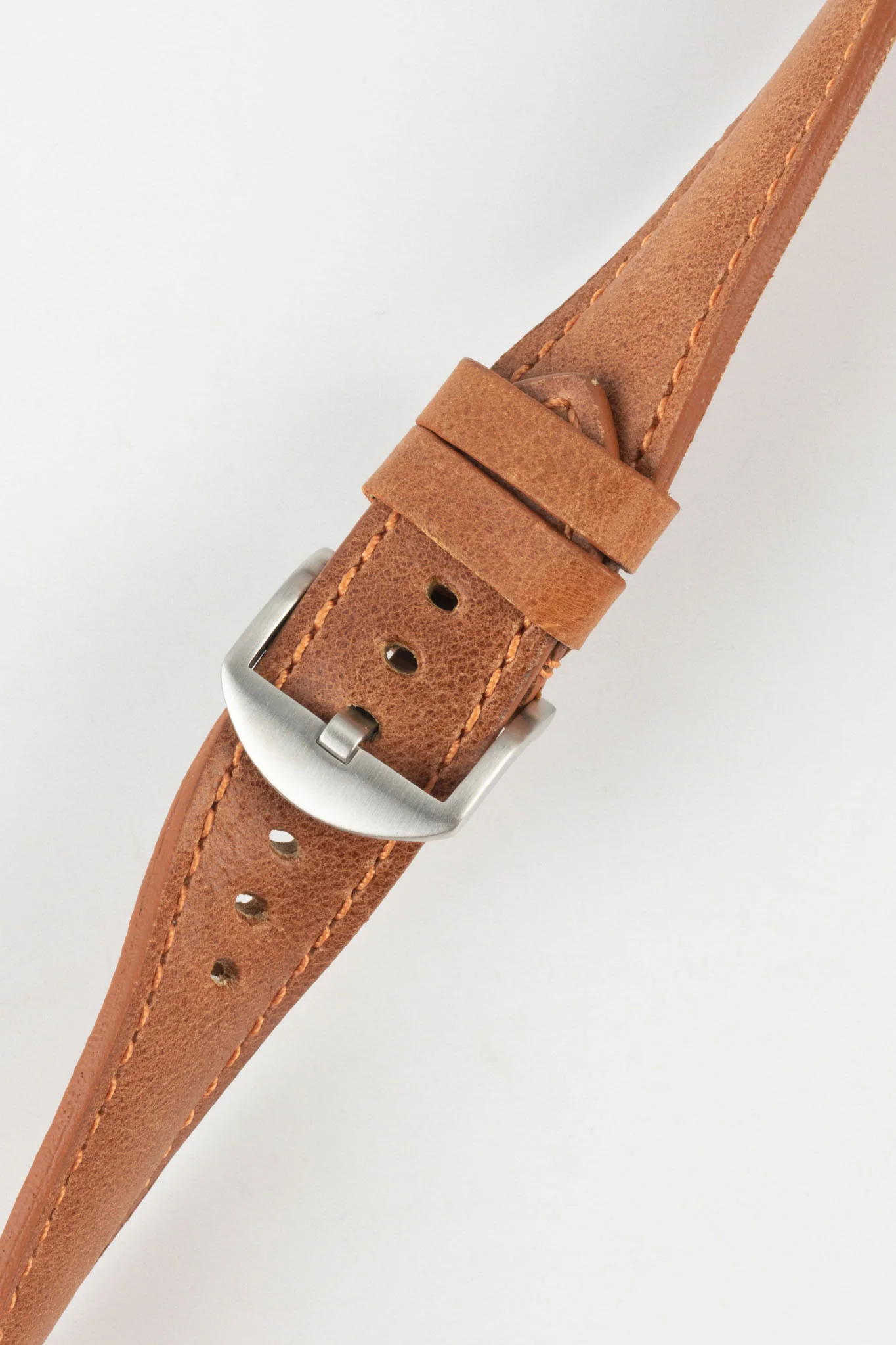 RIOS1931 DERBY Genuine Vintage Leather Watch Strap in COGNAC - Image 5