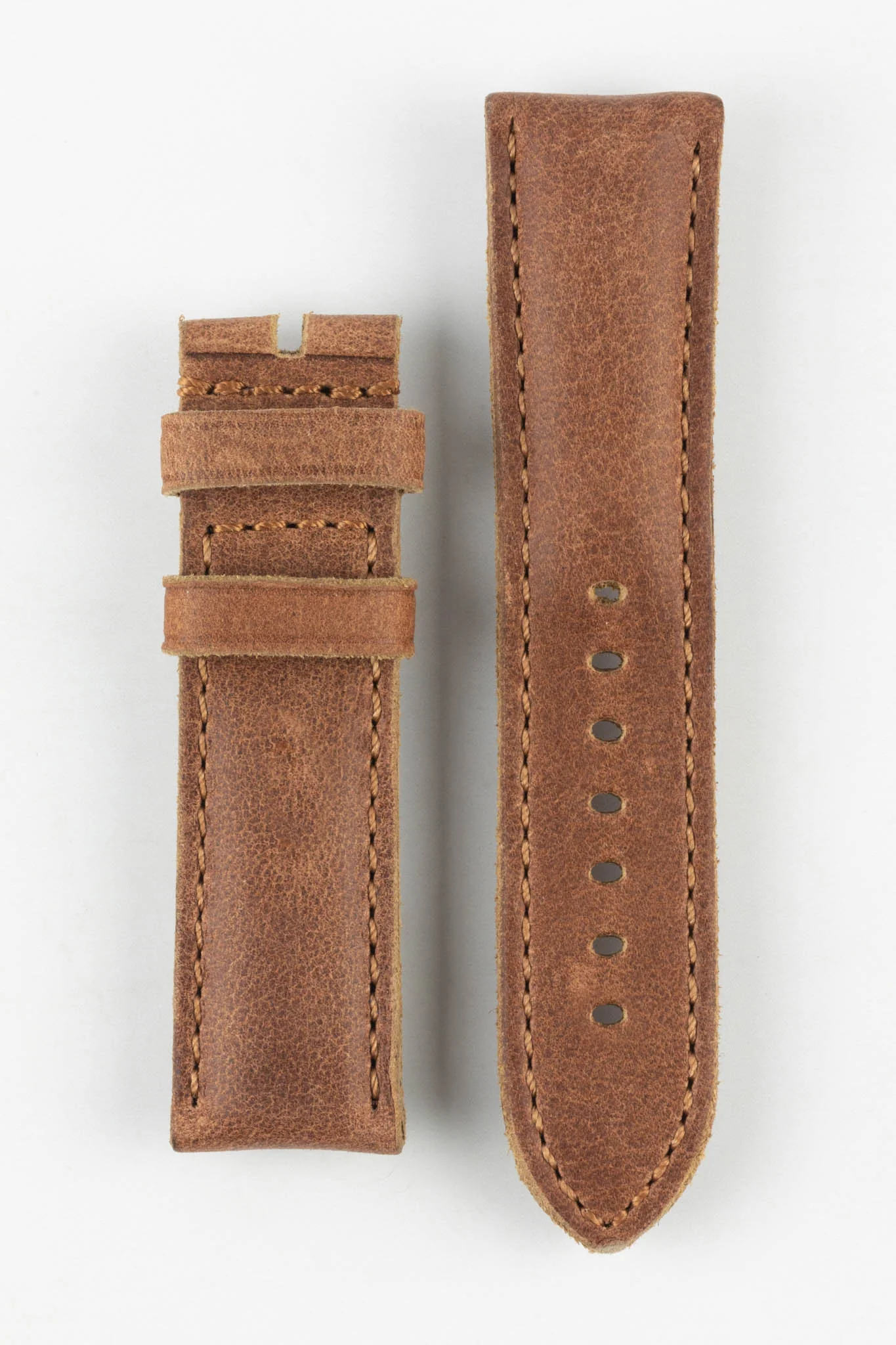 RIOS1931 DERBY Genuine Vintage Leather Watch Strap in MAHOGANY - Image 17