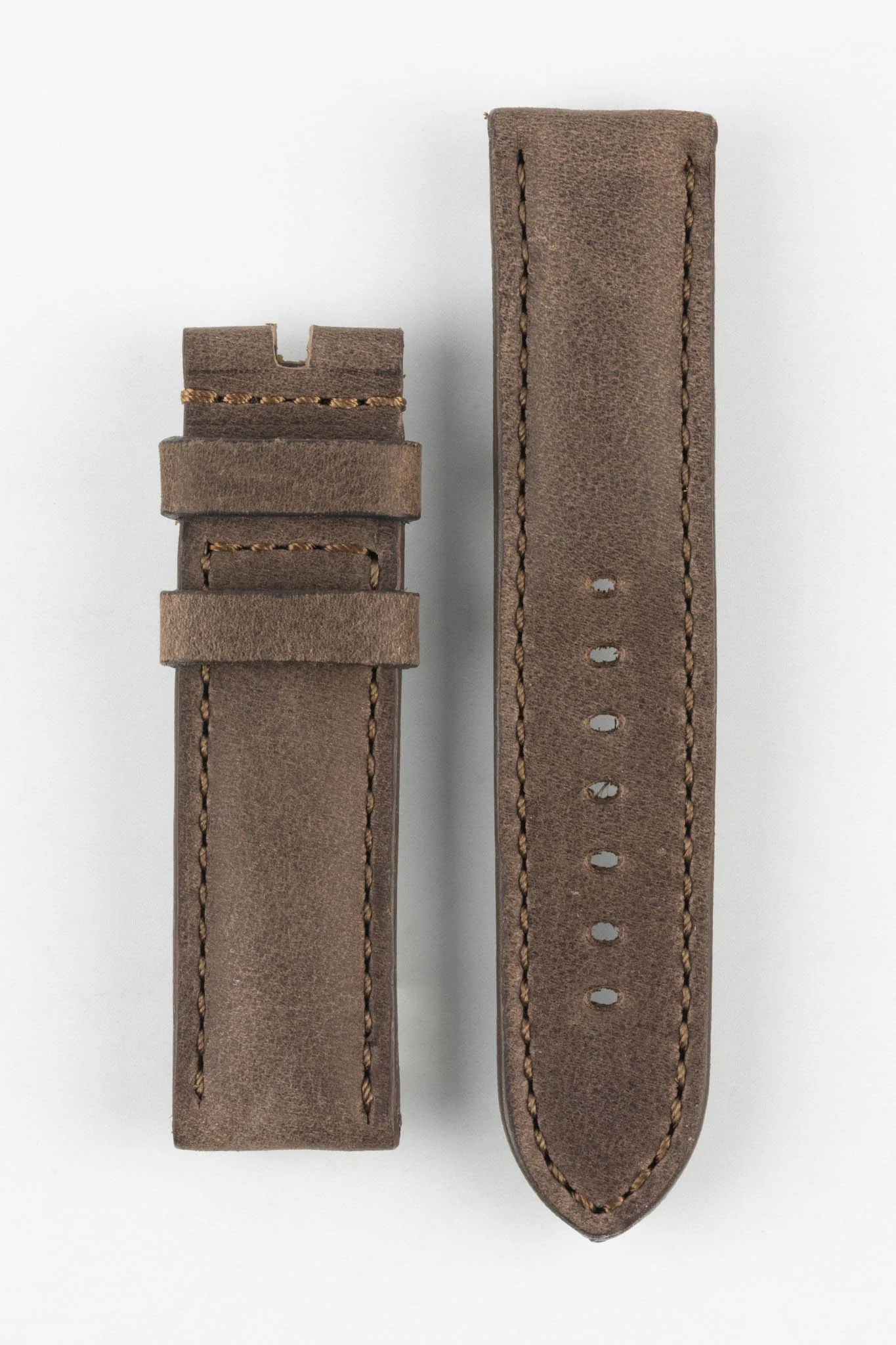 RIOS1931 DERBY Genuine Vintage Leather Watch Strap in MOCHA - Image 17